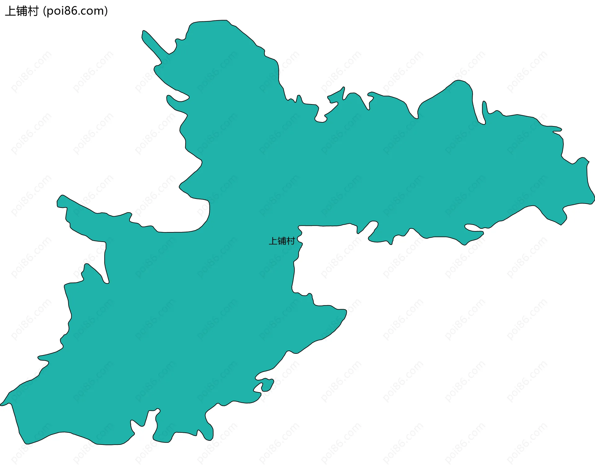 上铺村边界地图
