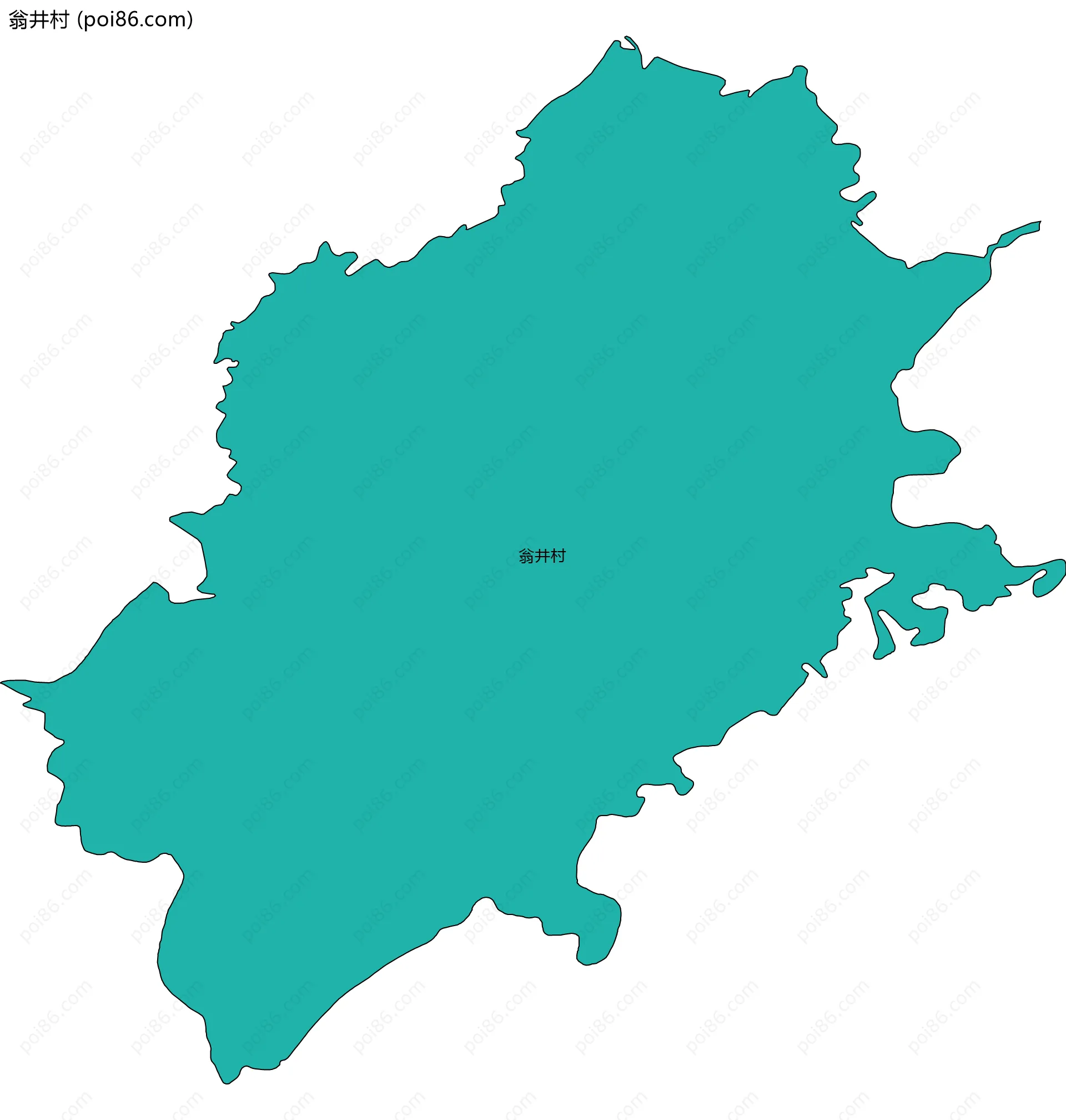 翁井村边界地图