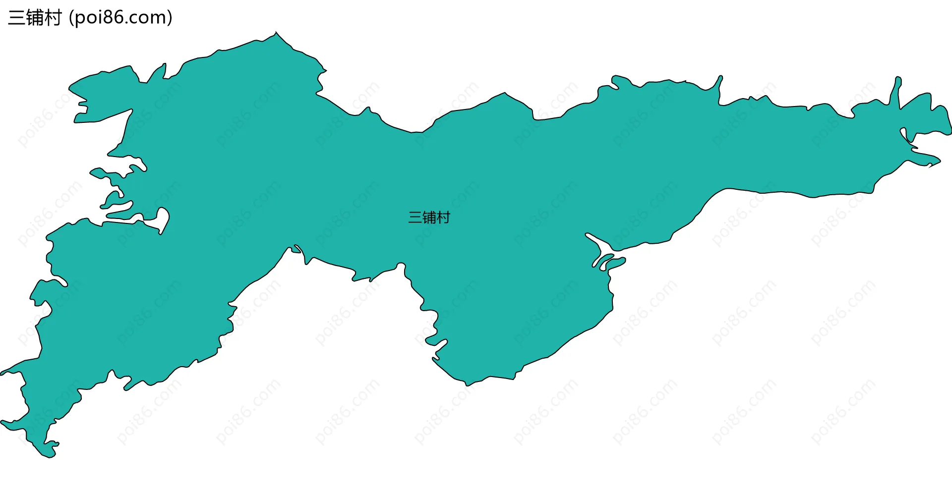 三铺村边界地图