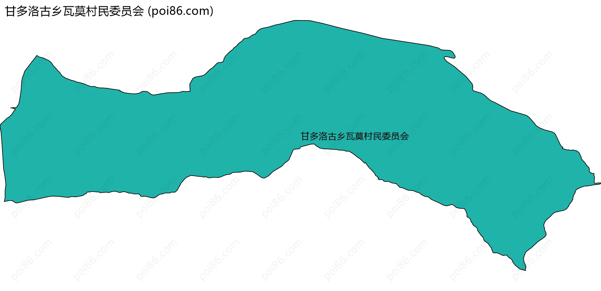 甘多洛古乡瓦莫村民委员会边界地图