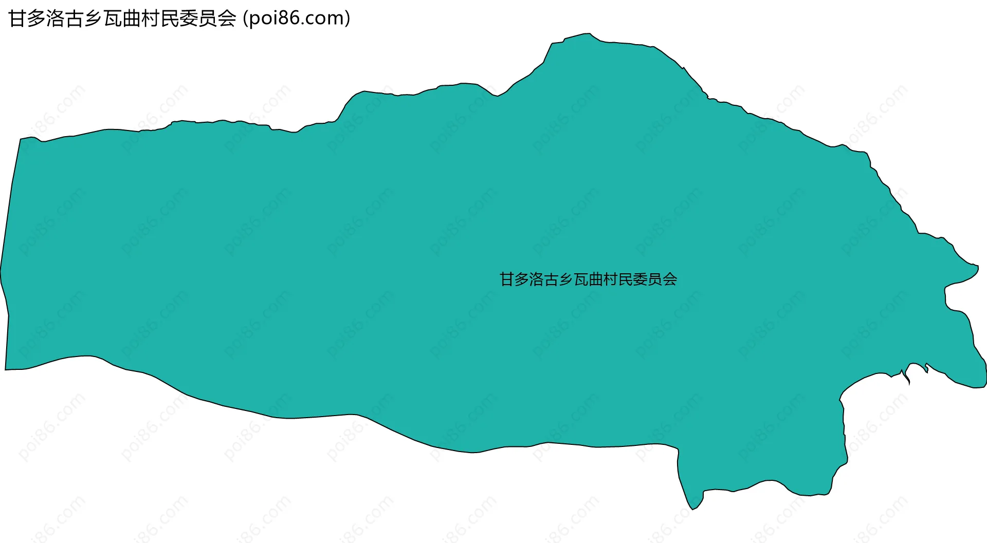 甘多洛古乡瓦曲村民委员会边界地图