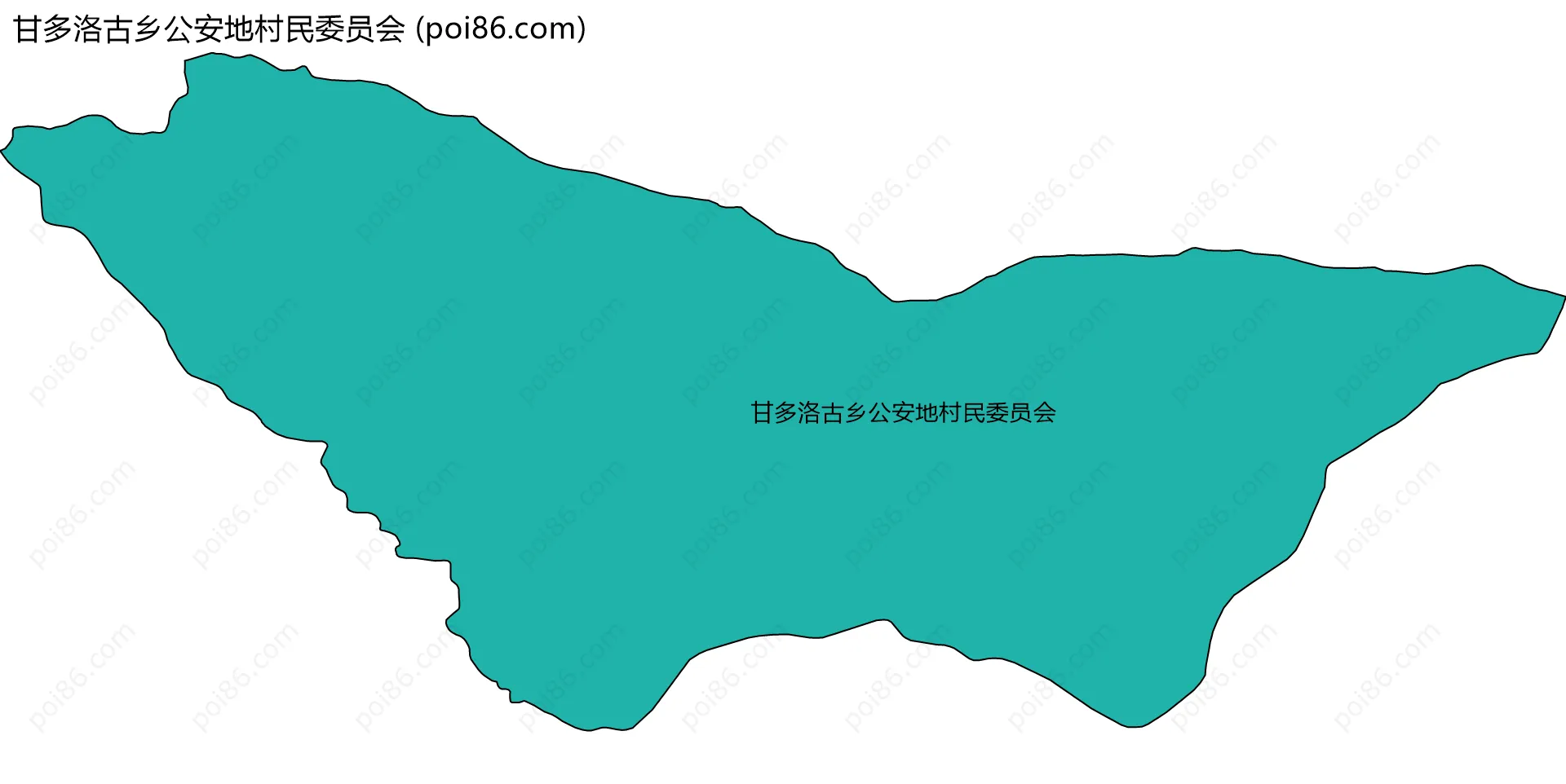 甘多洛古乡公安地村民委员会边界地图