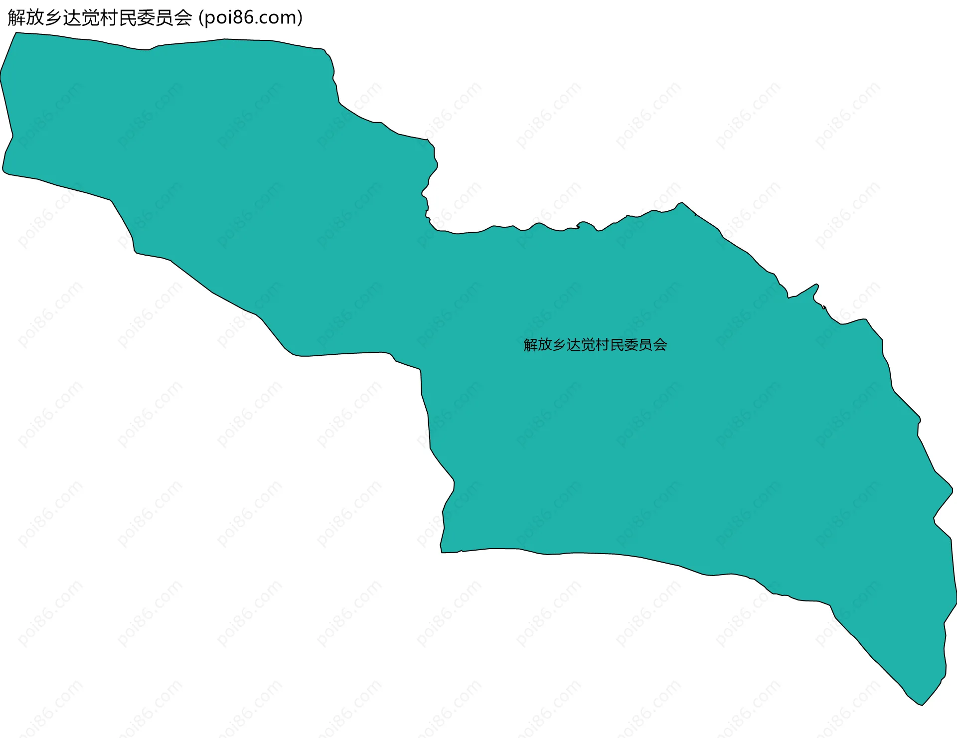 解放乡达觉村民委员会边界地图