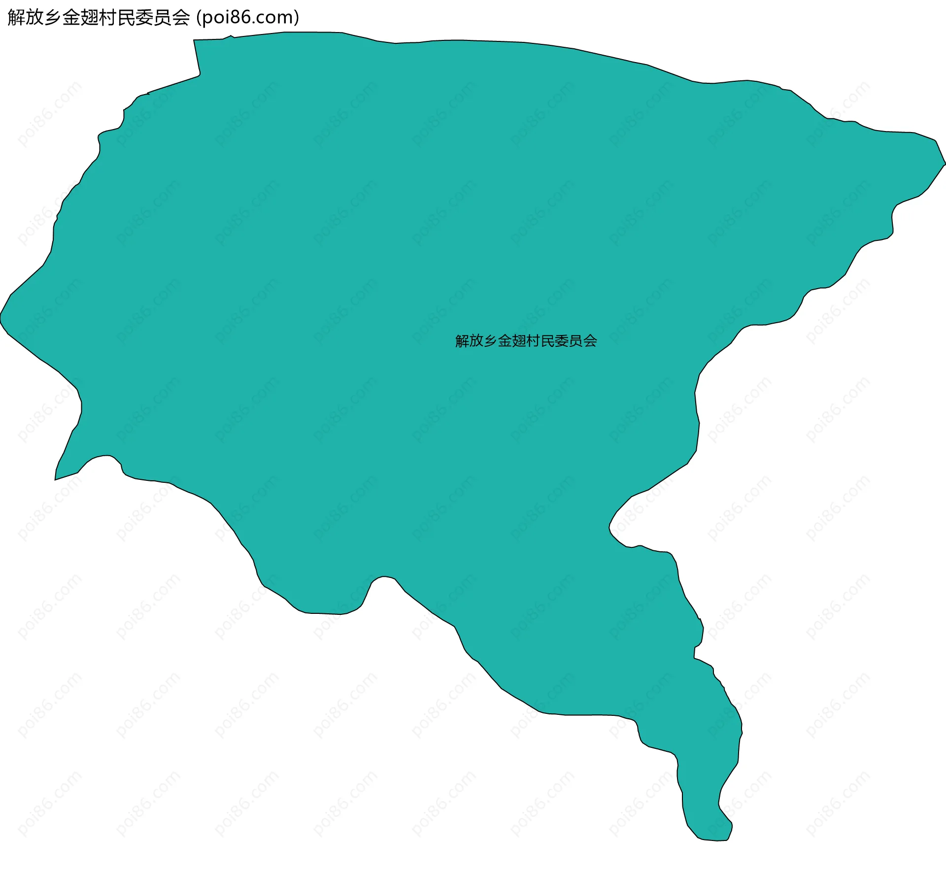 解放乡金翅村民委员会边界地图