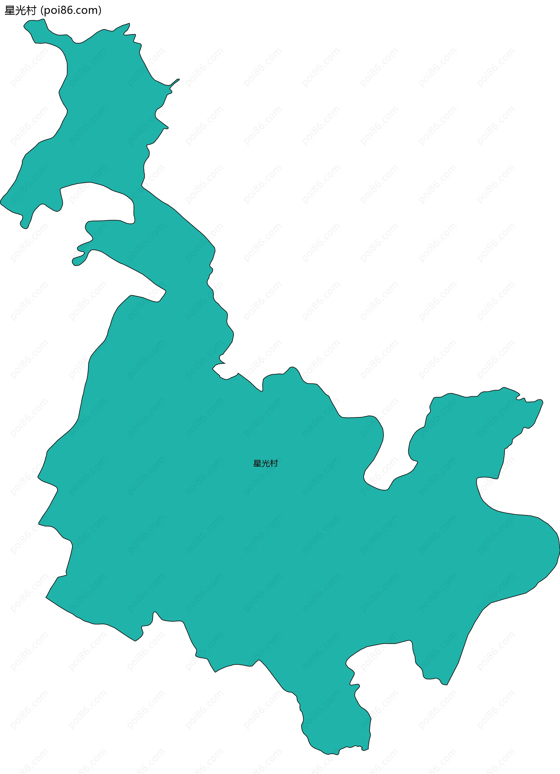 星光村边界地图