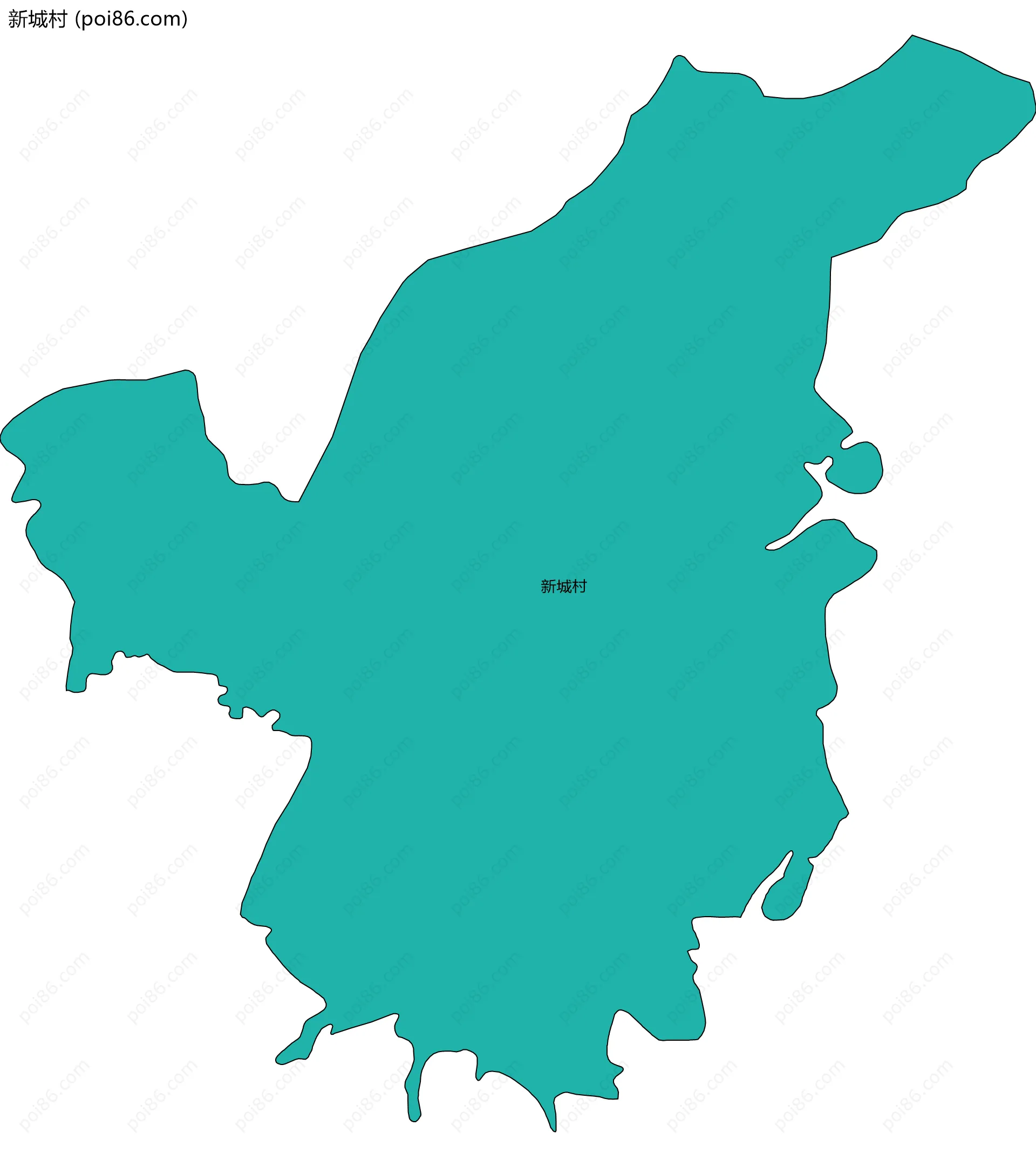 新城村边界地图
