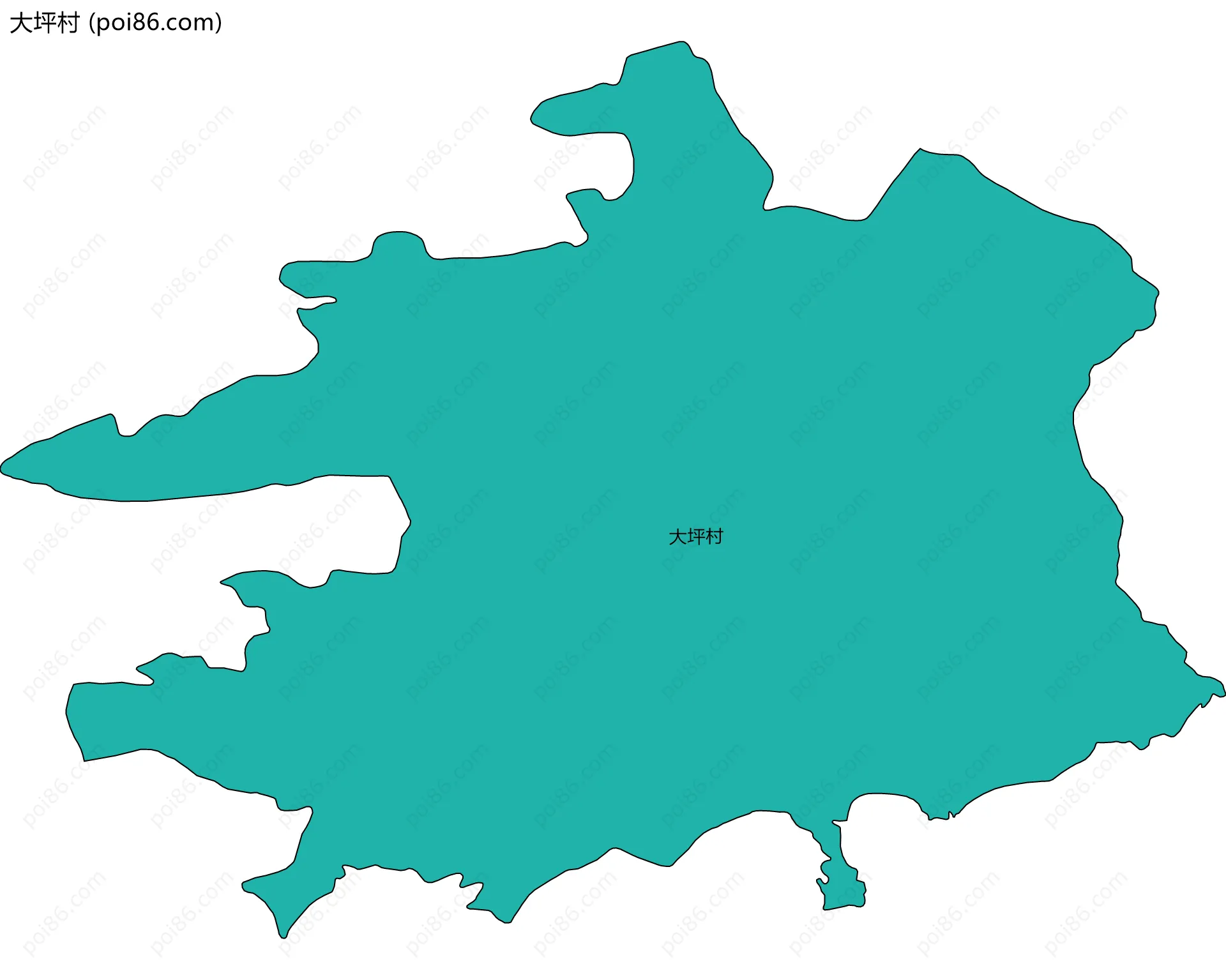 大坪村边界地图