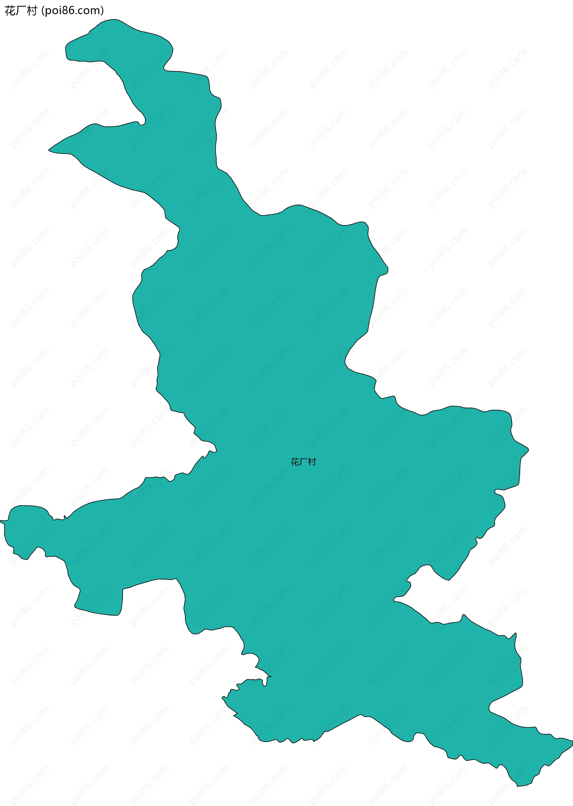 花厂村边界地图