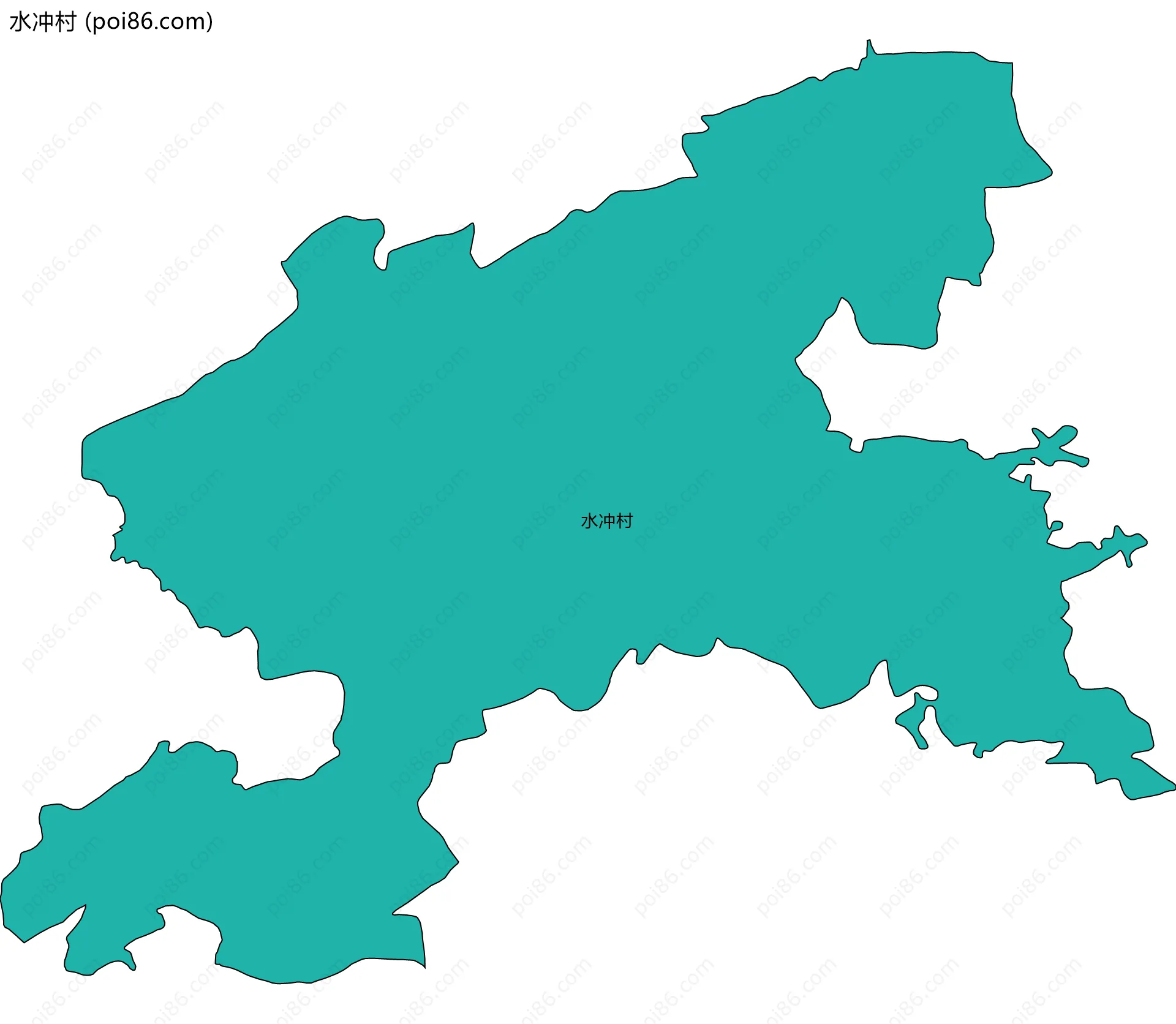 水冲村边界地图
