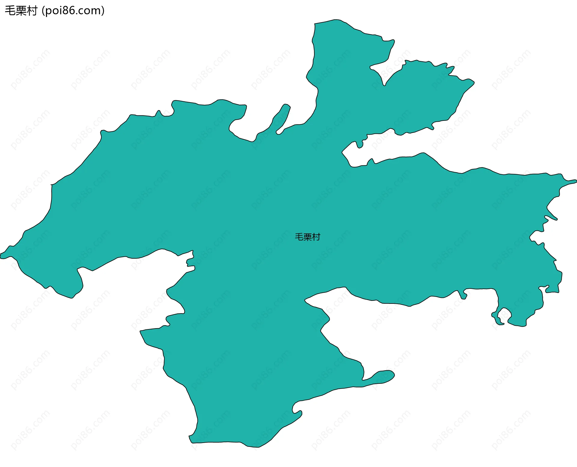 毛栗村边界地图