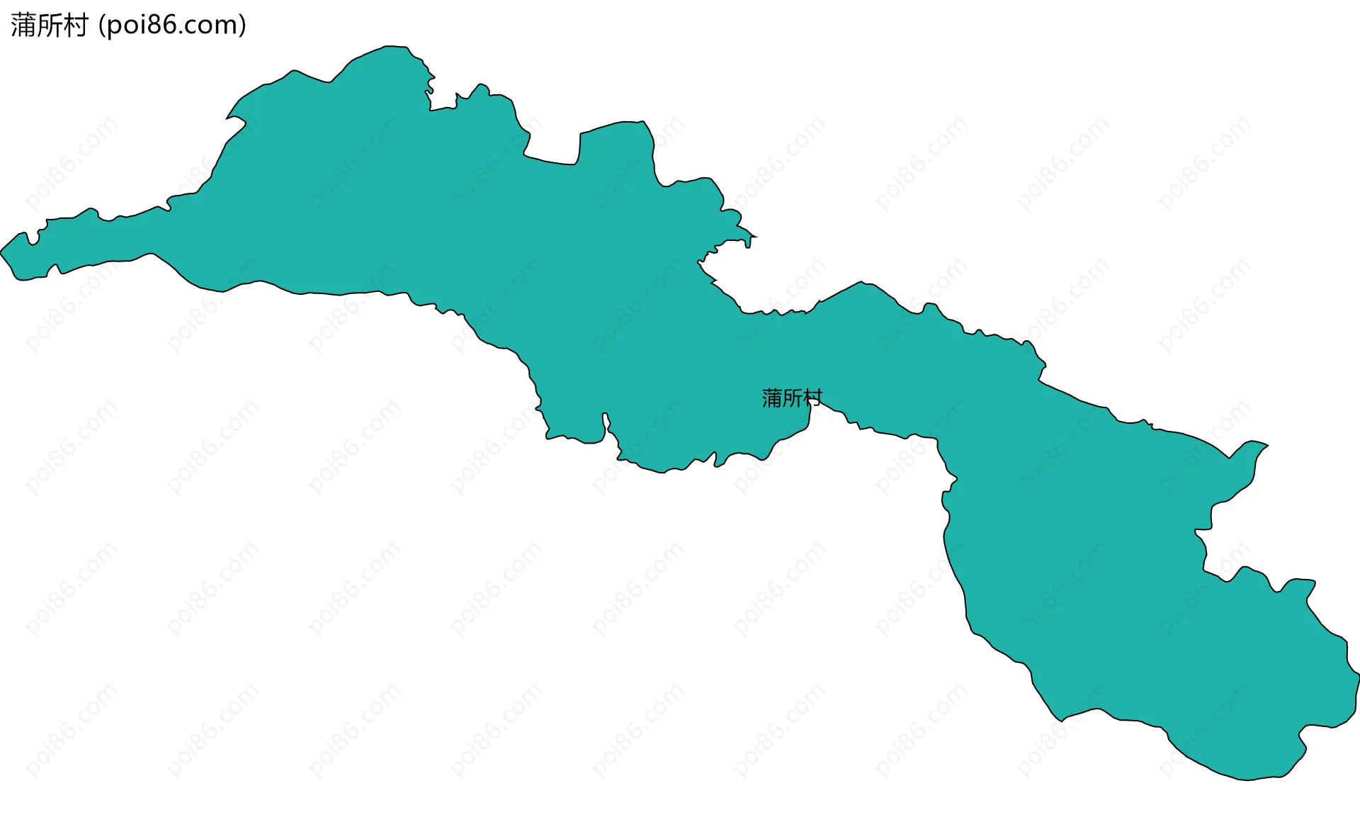 蒲所村边界地图