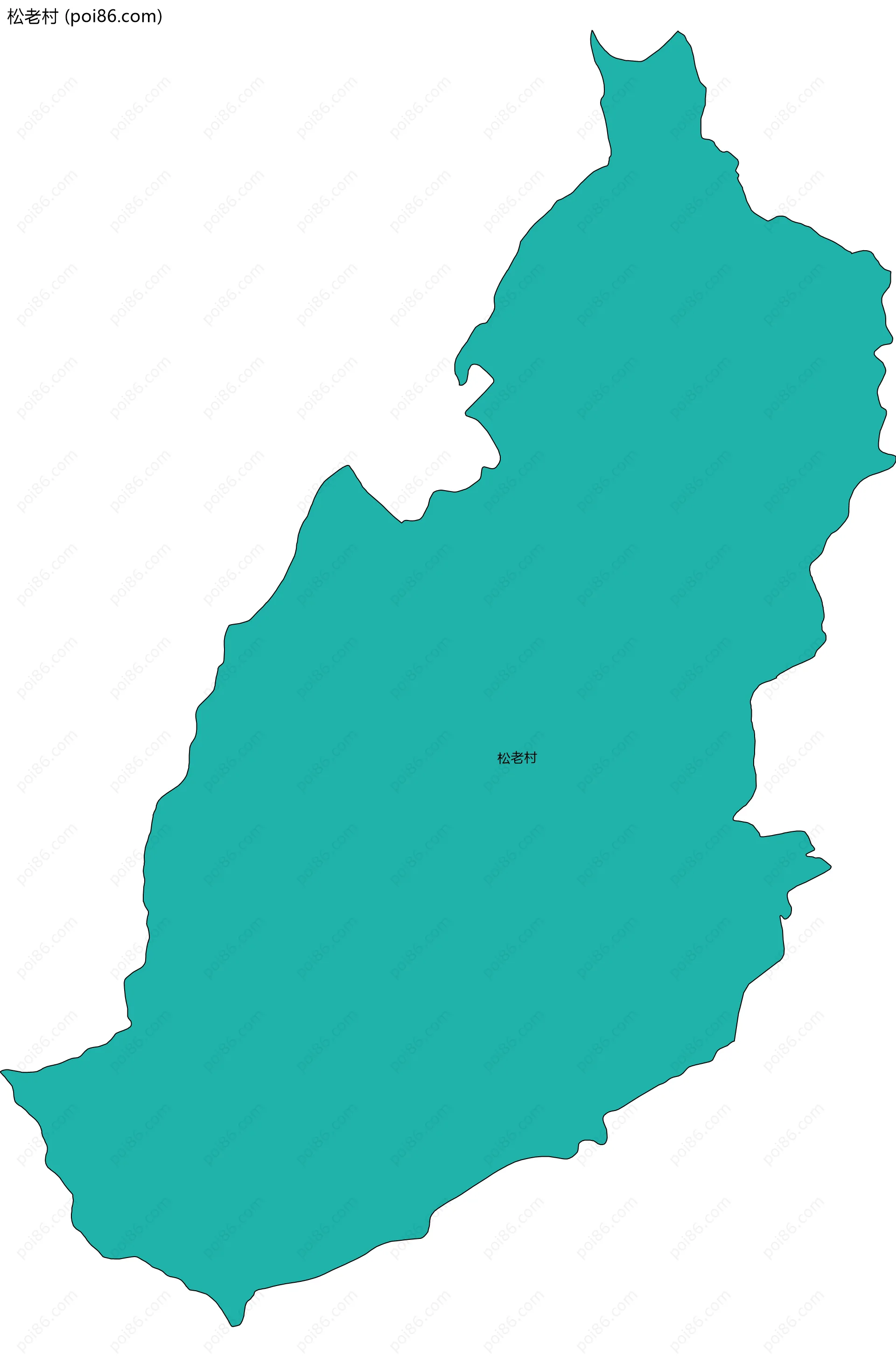 松老村边界地图