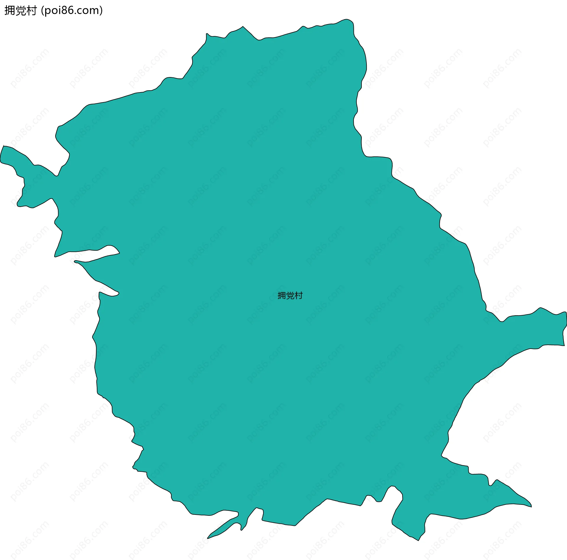 拥党村边界地图