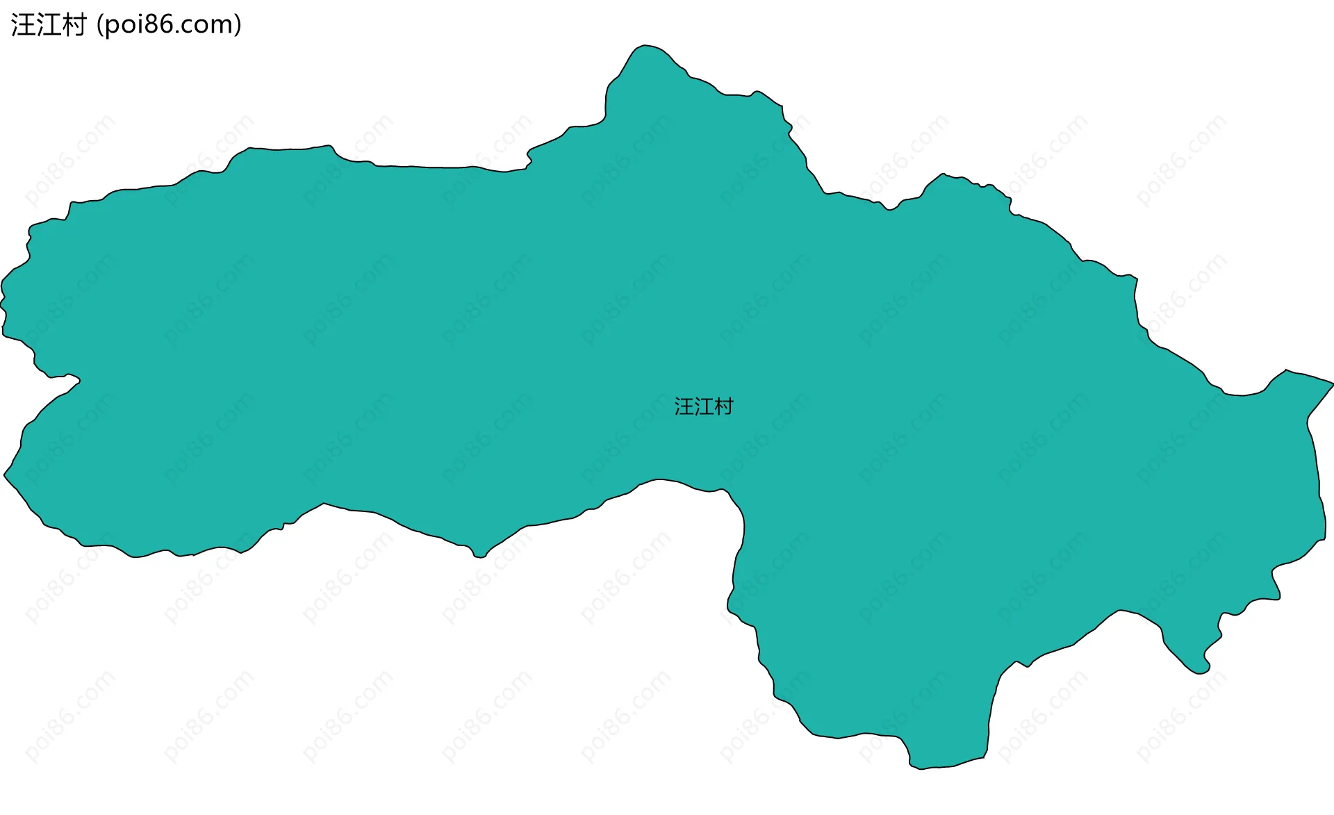 汪江村边界地图