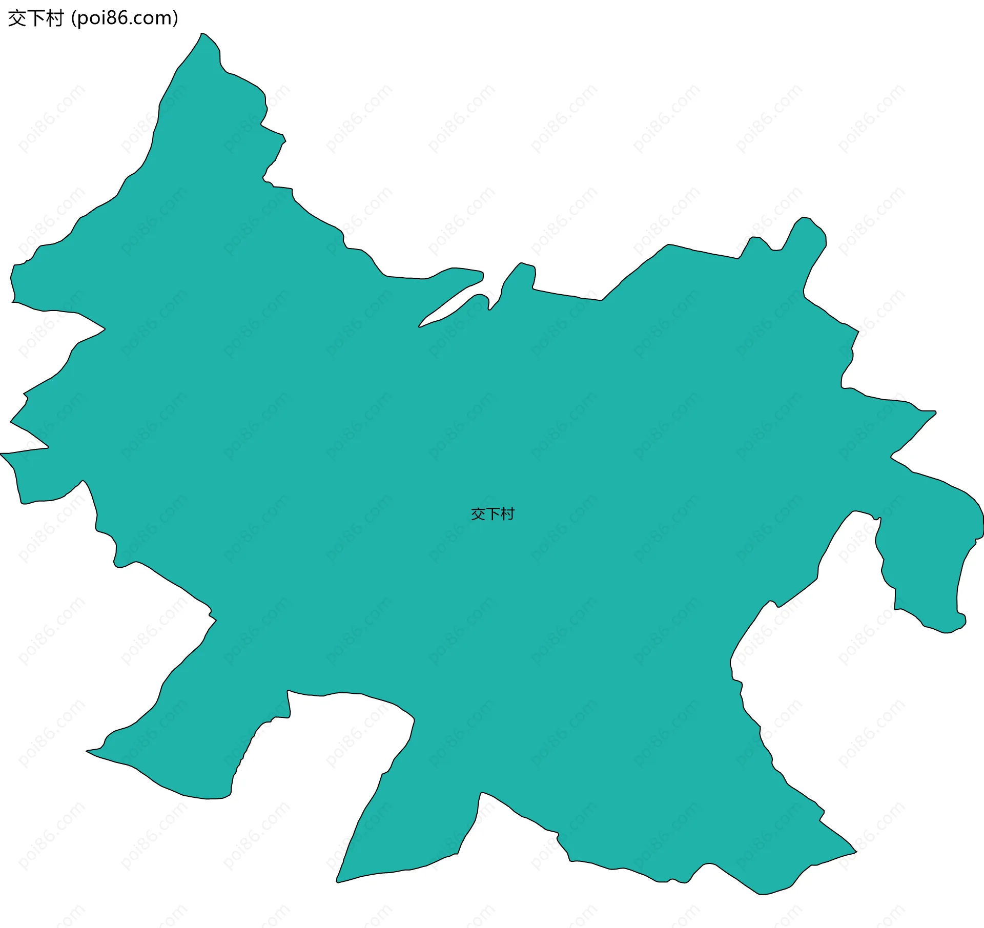 交下村边界地图