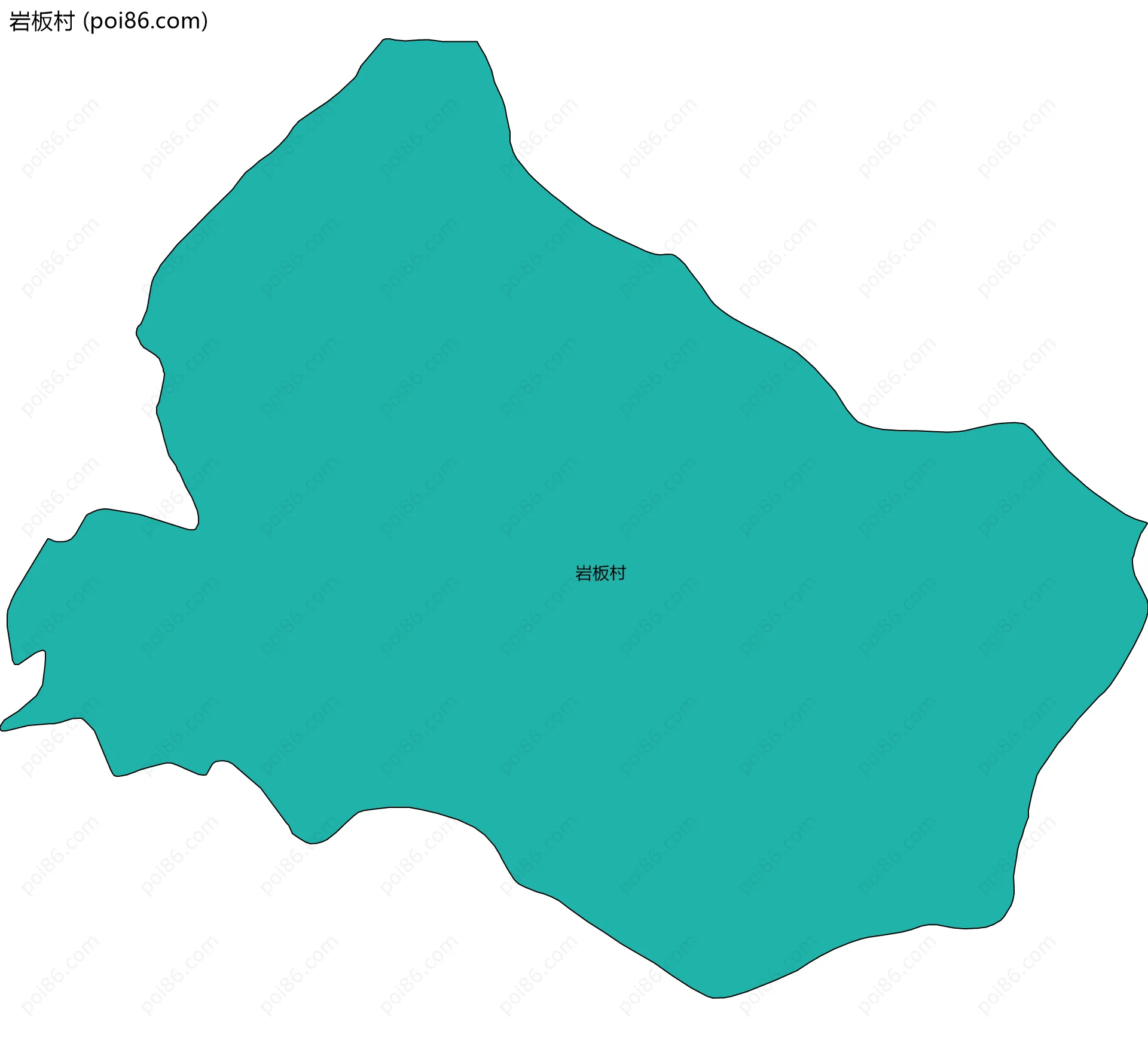 岩板村边界地图