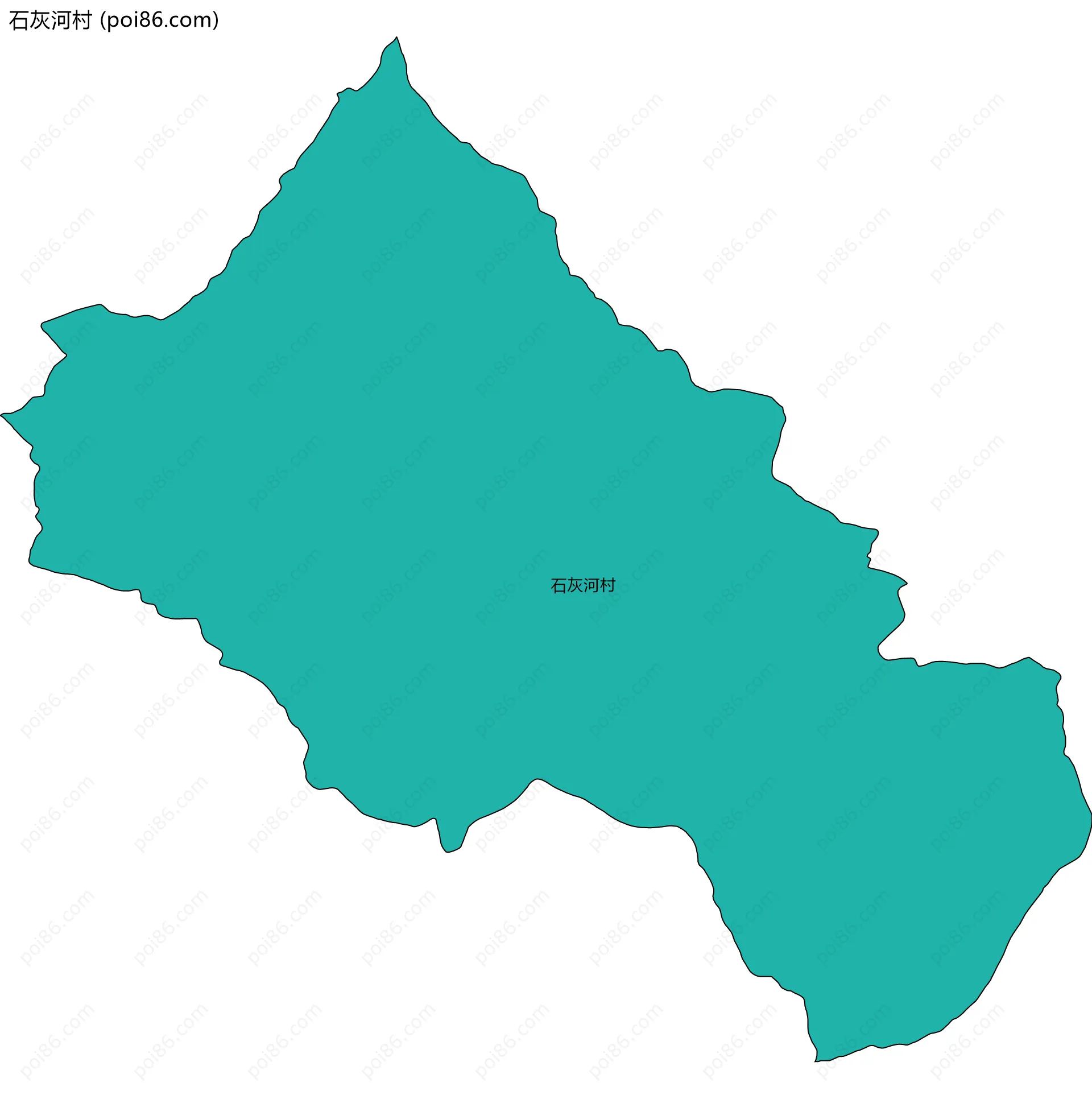 石灰河村边界地图