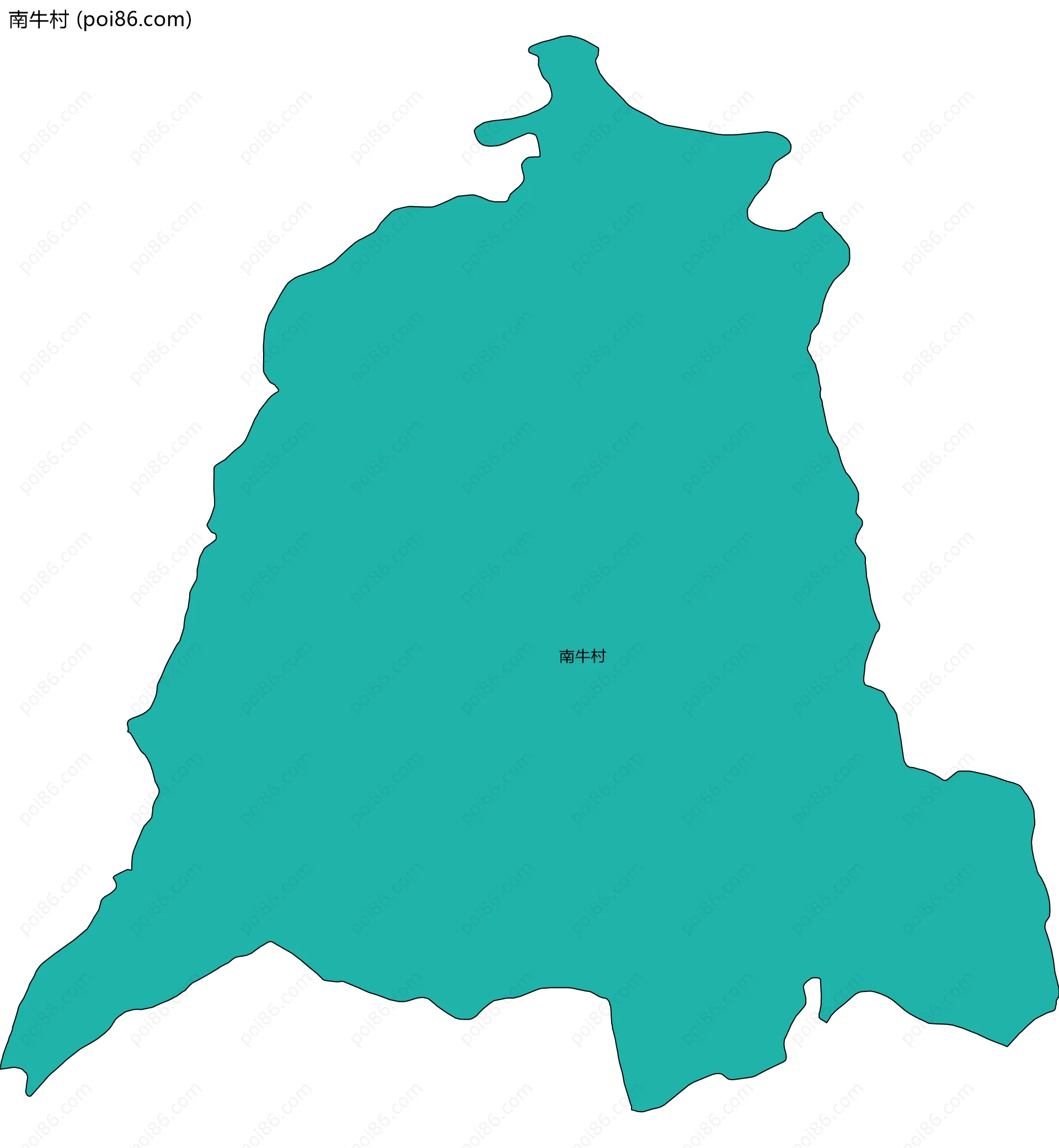 南牛村边界地图