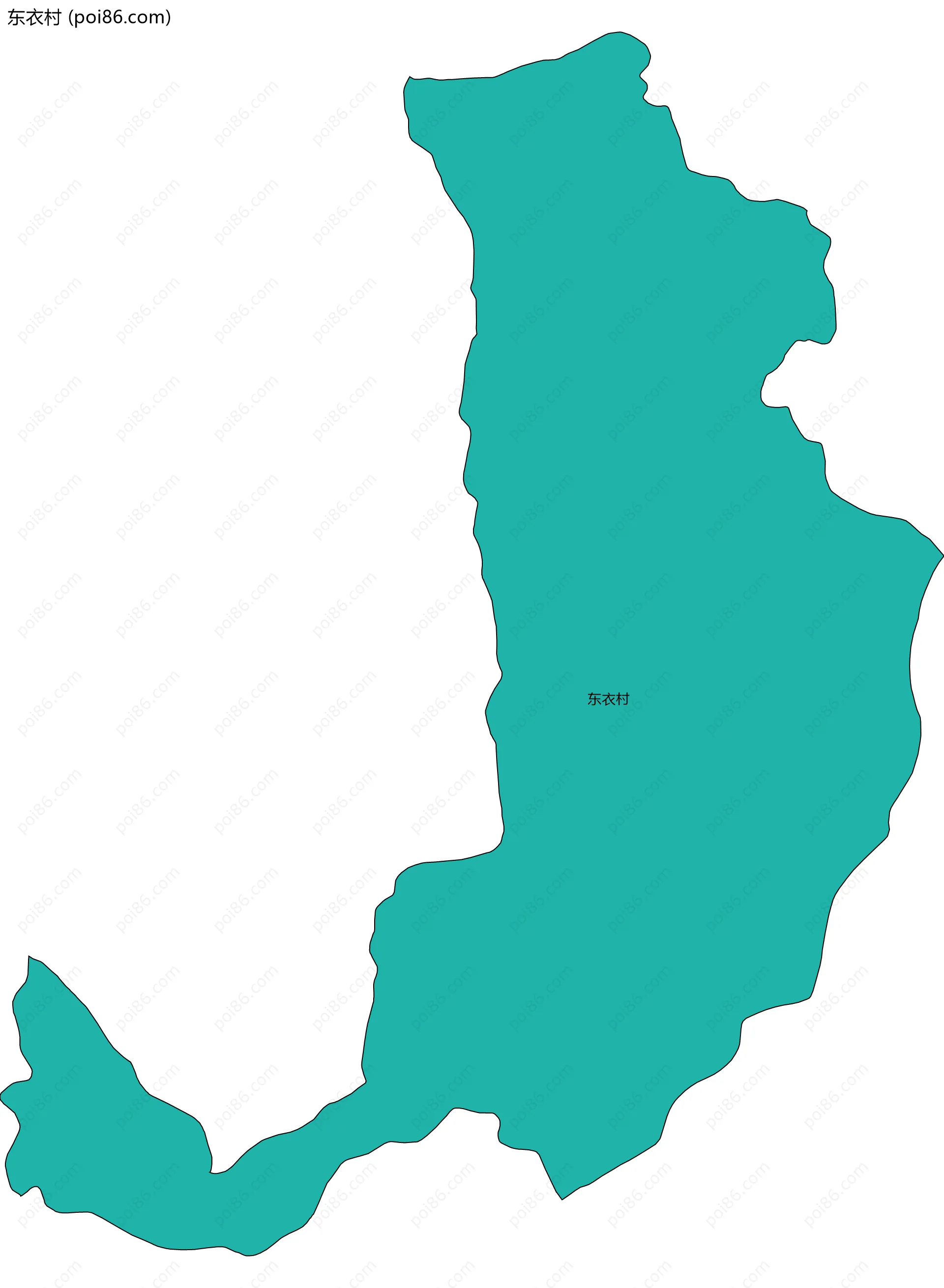 东衣村边界地图