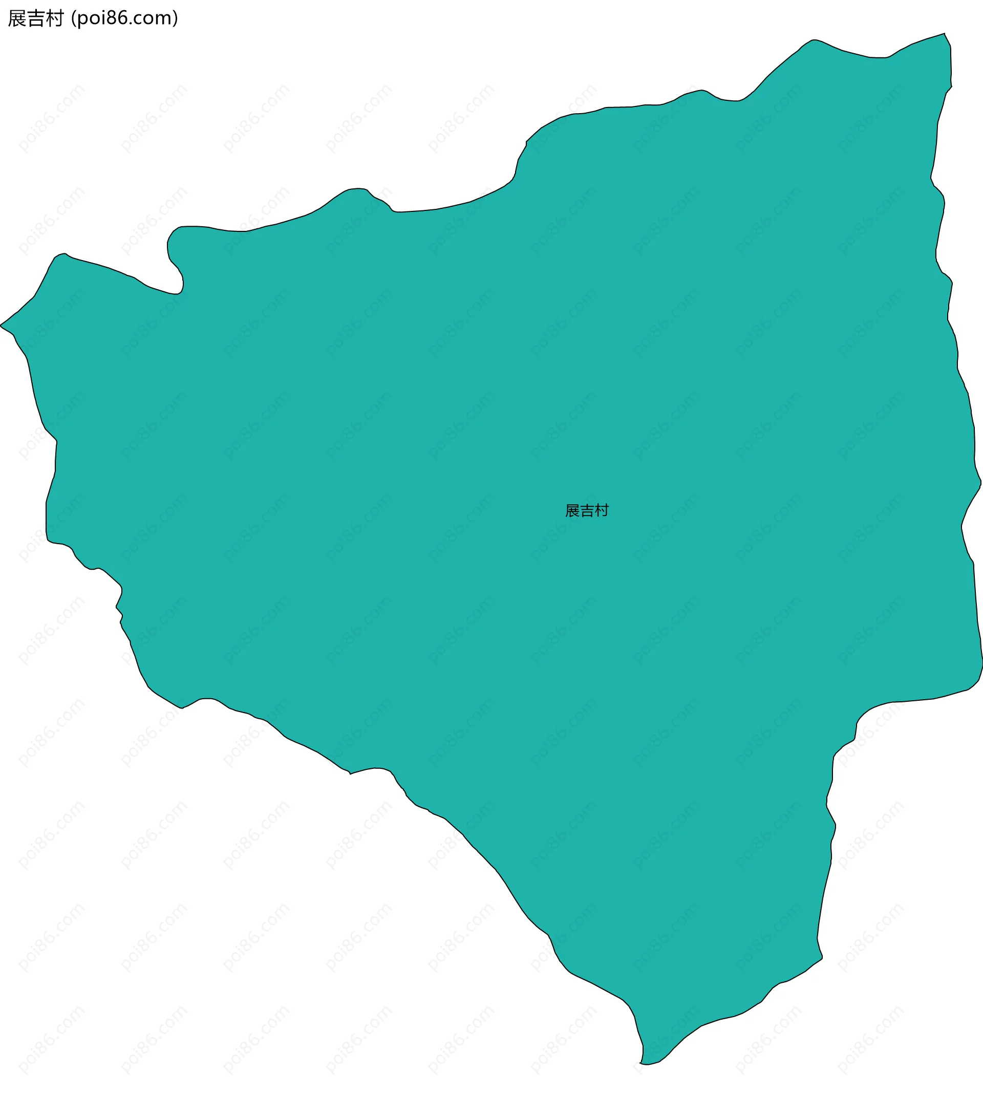 展吉村边界地图