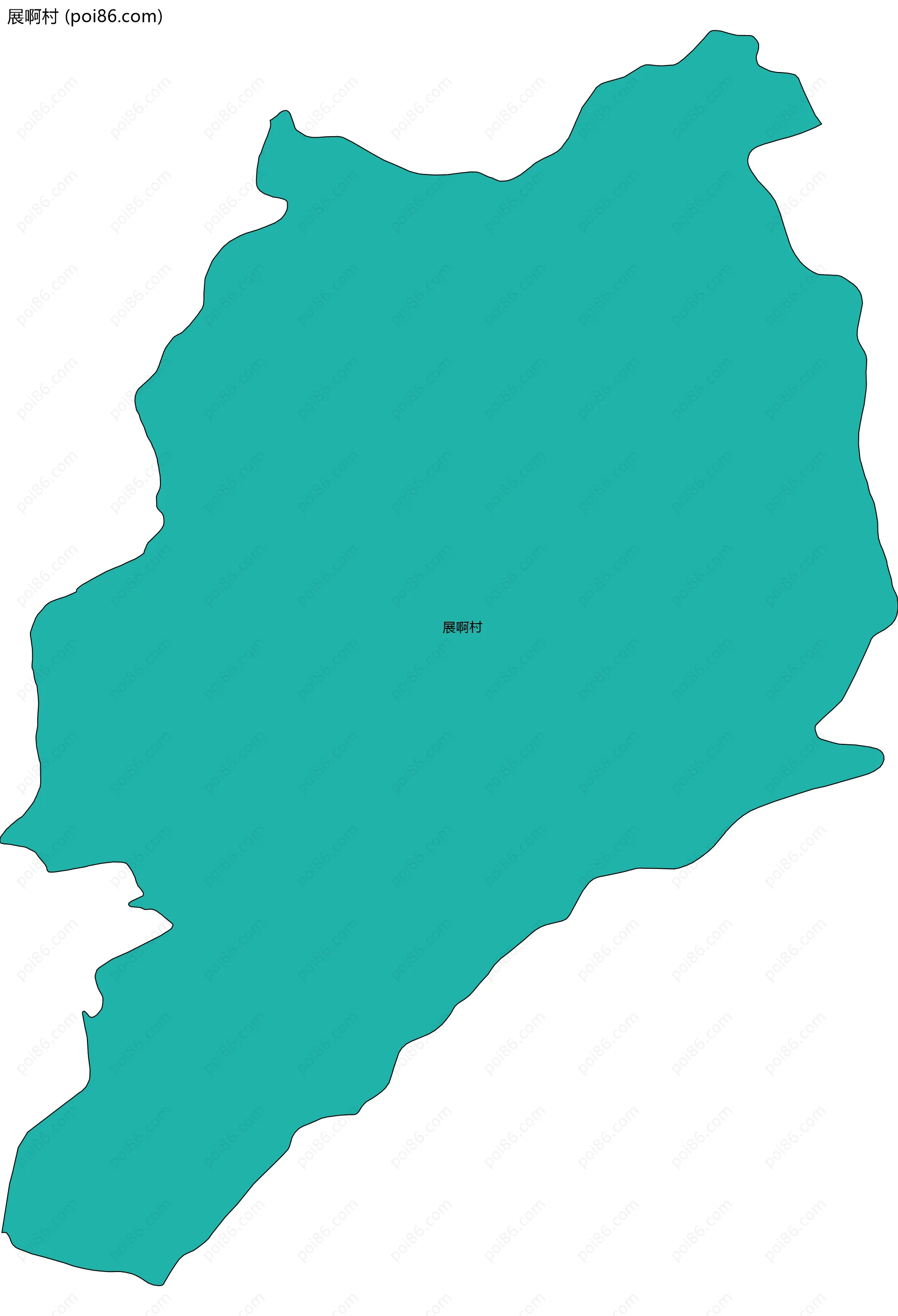 展啊村边界地图
