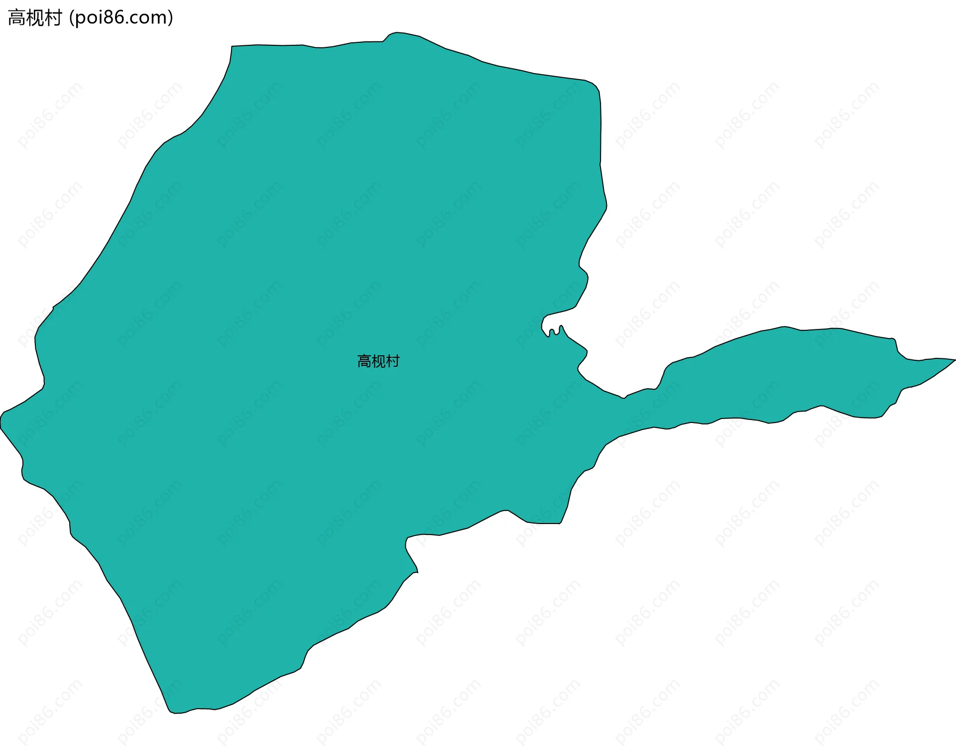 高枧村边界地图