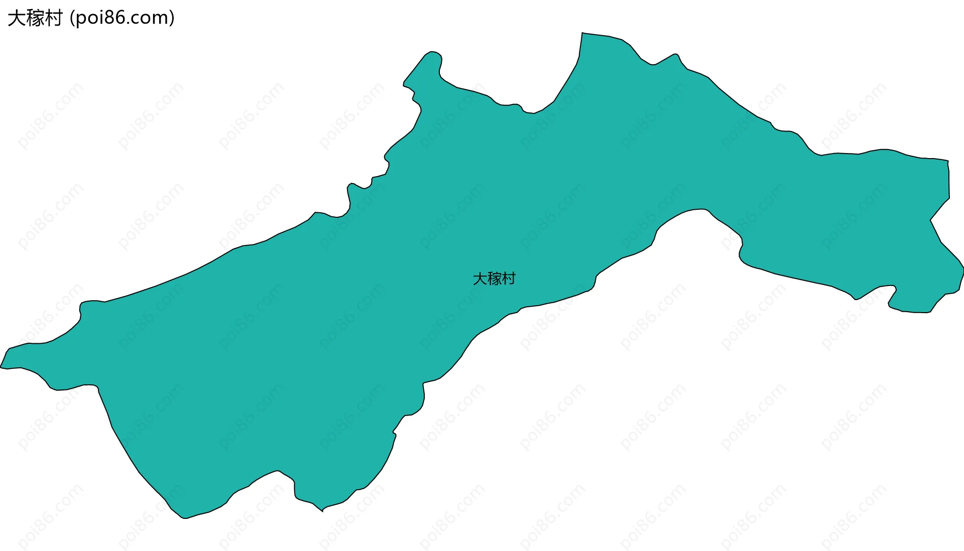 大稼村边界地图