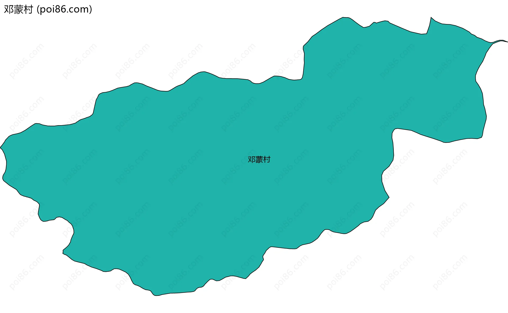 邓蒙村边界地图