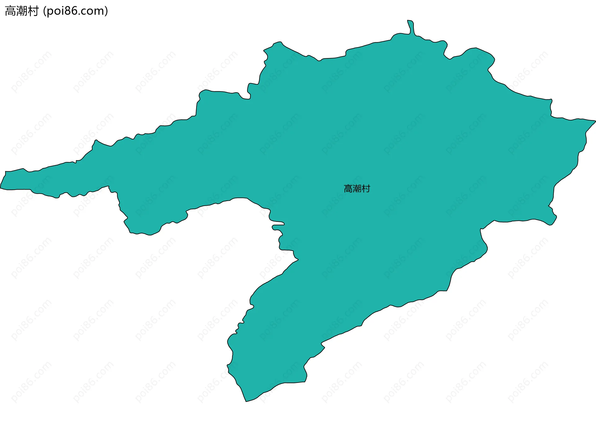 高潮村边界地图