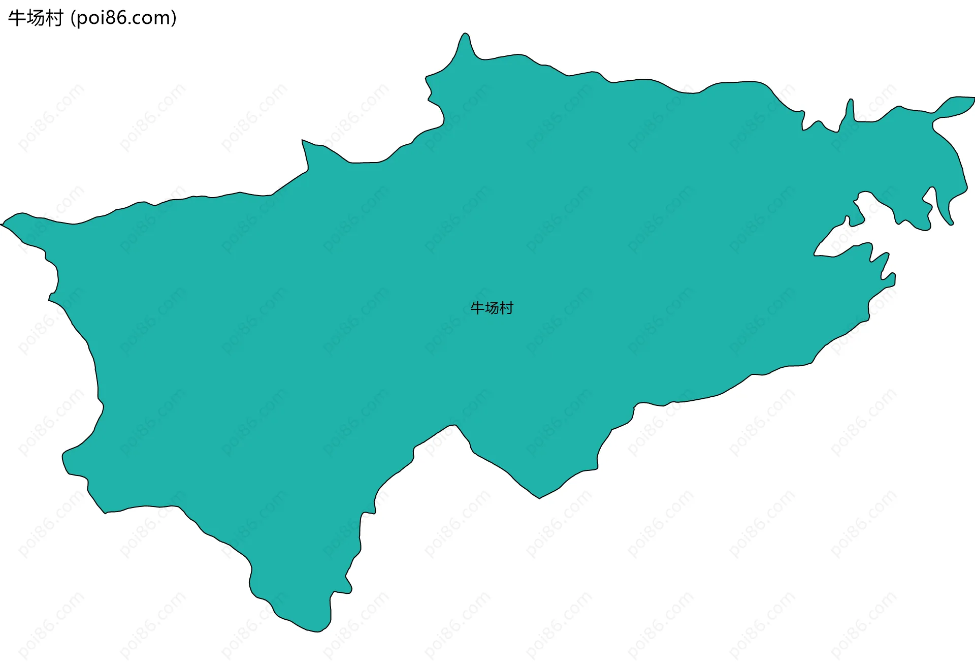 牛场村边界地图