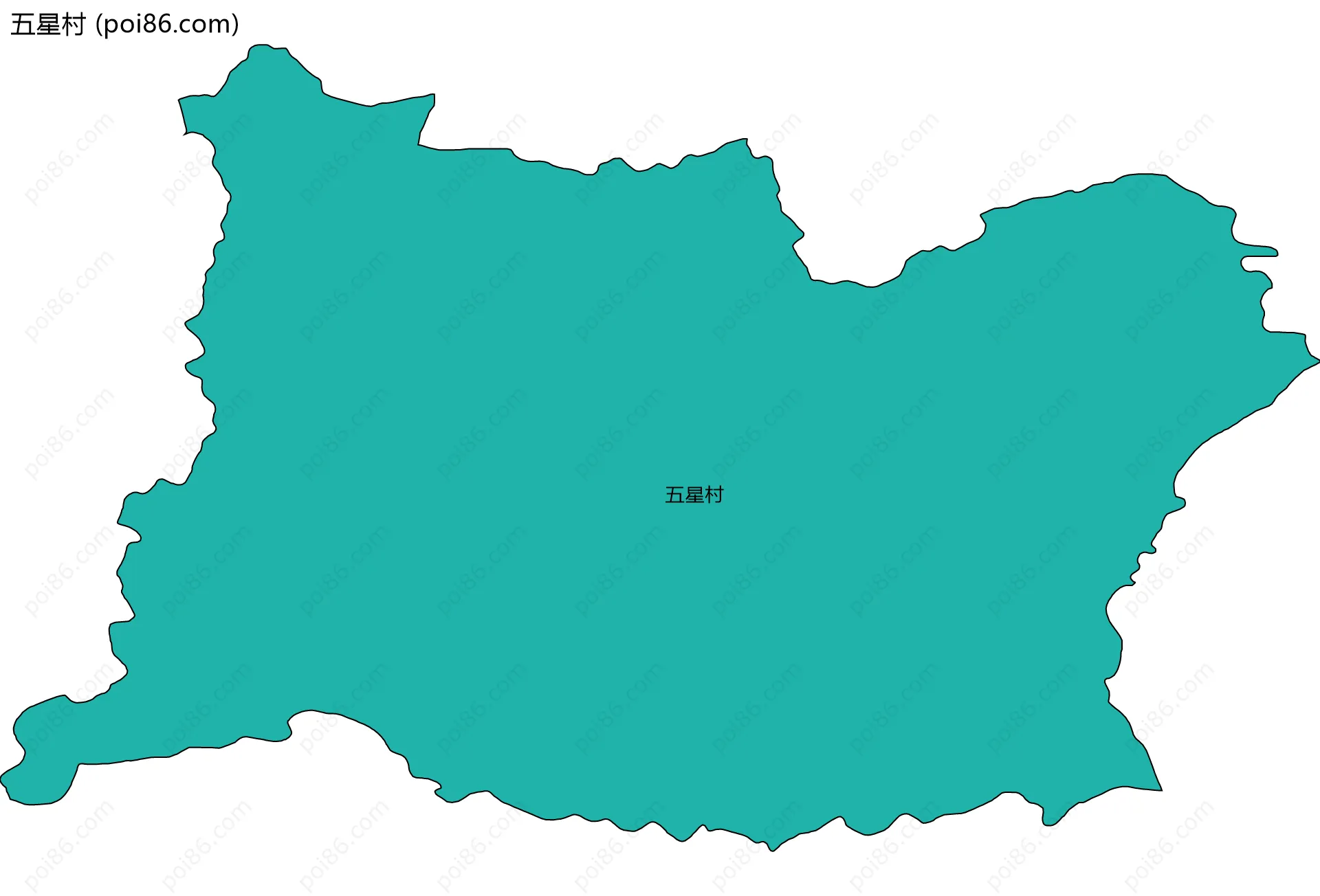 五星村边界地图