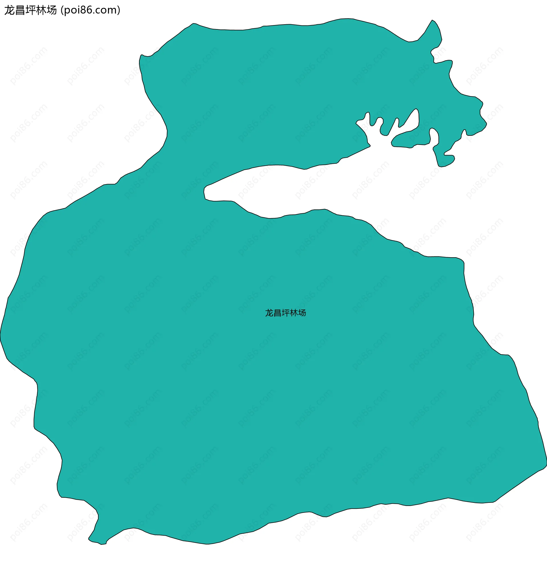 龙昌坪林场边界地图