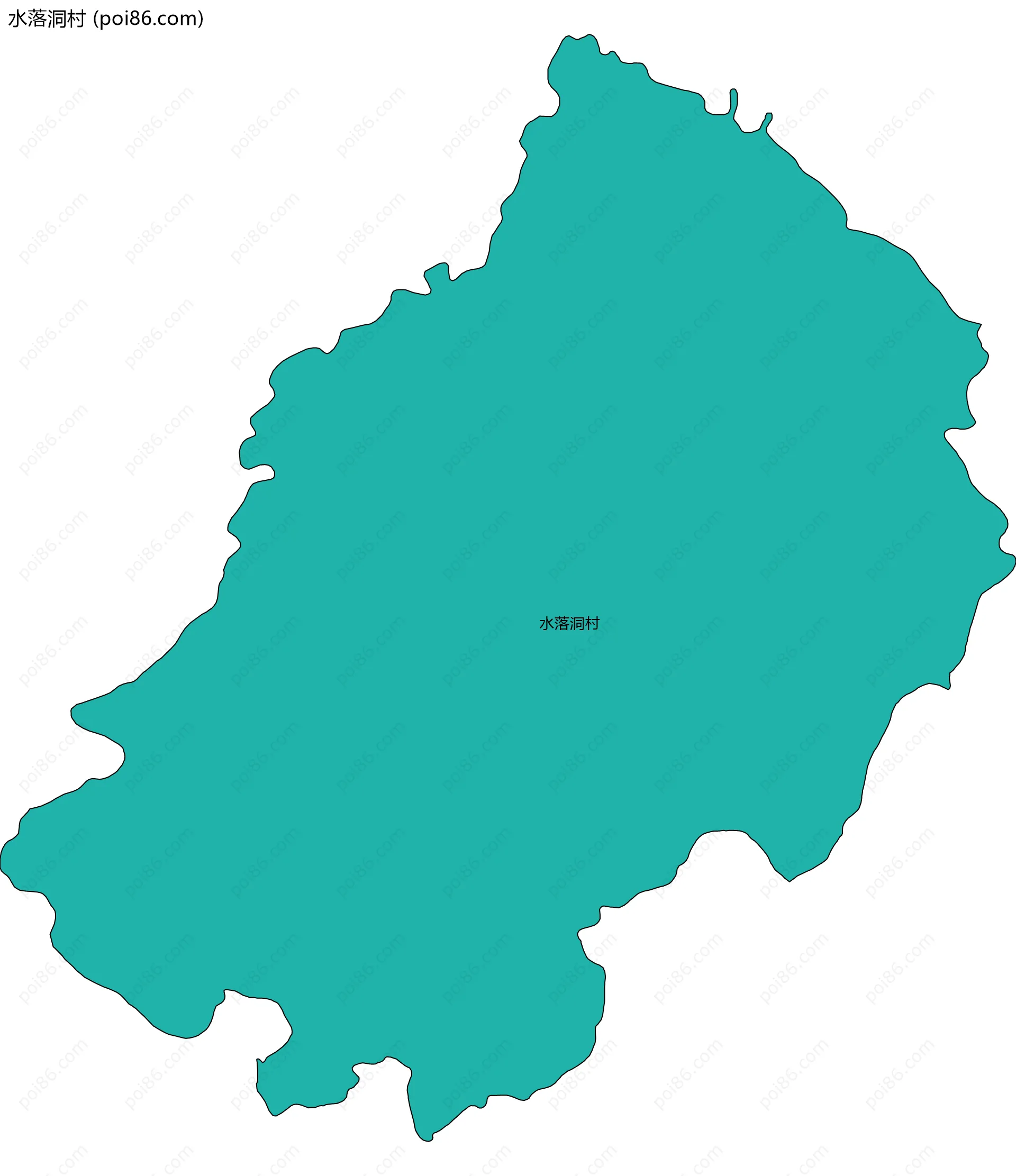 水落洞村边界地图