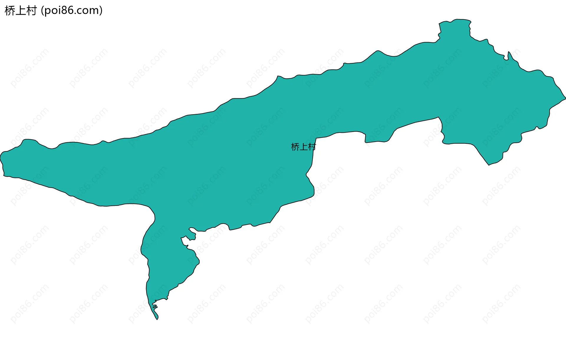 桥上村边界地图