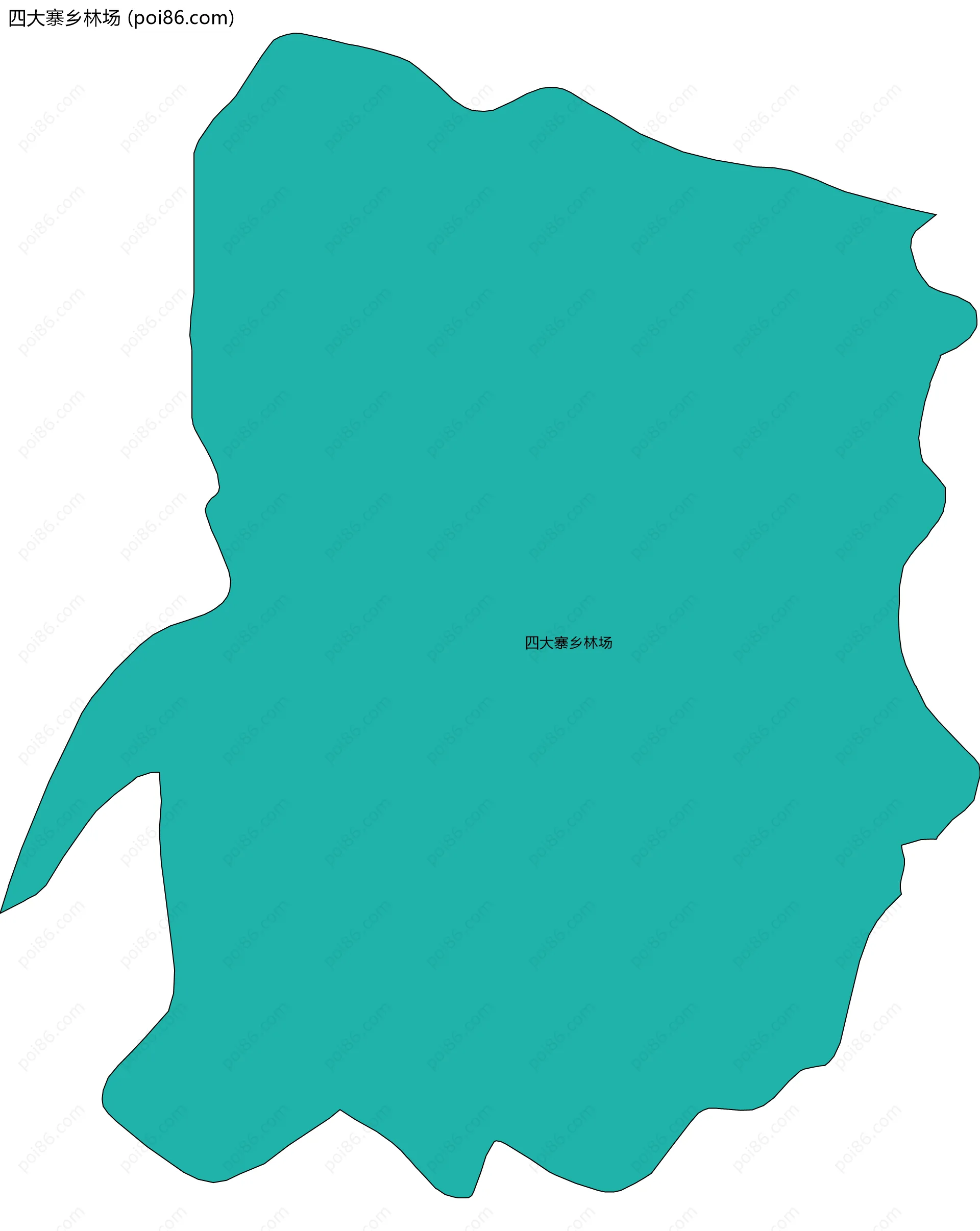 四大寨乡林场边界地图