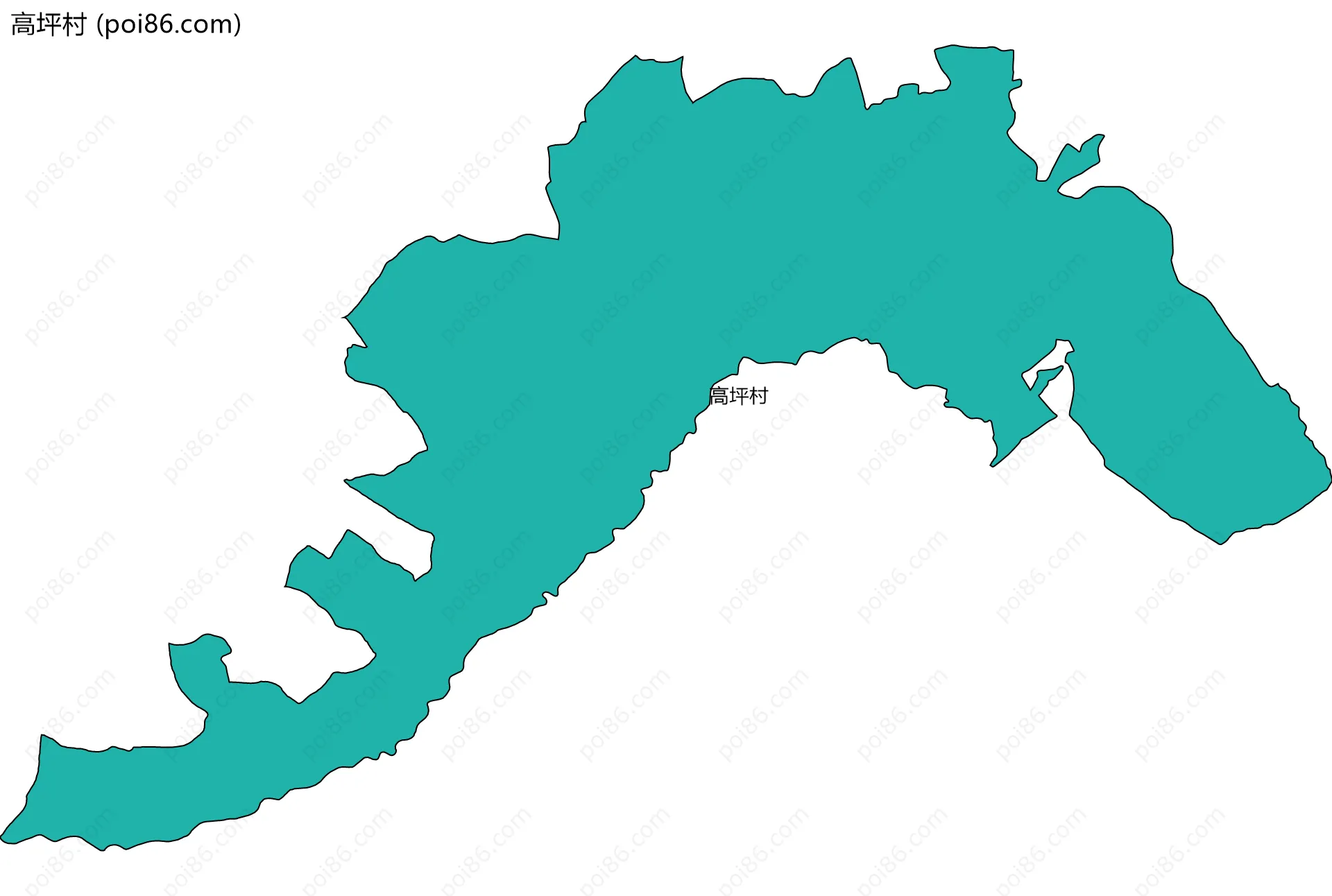 高坪村边界地图