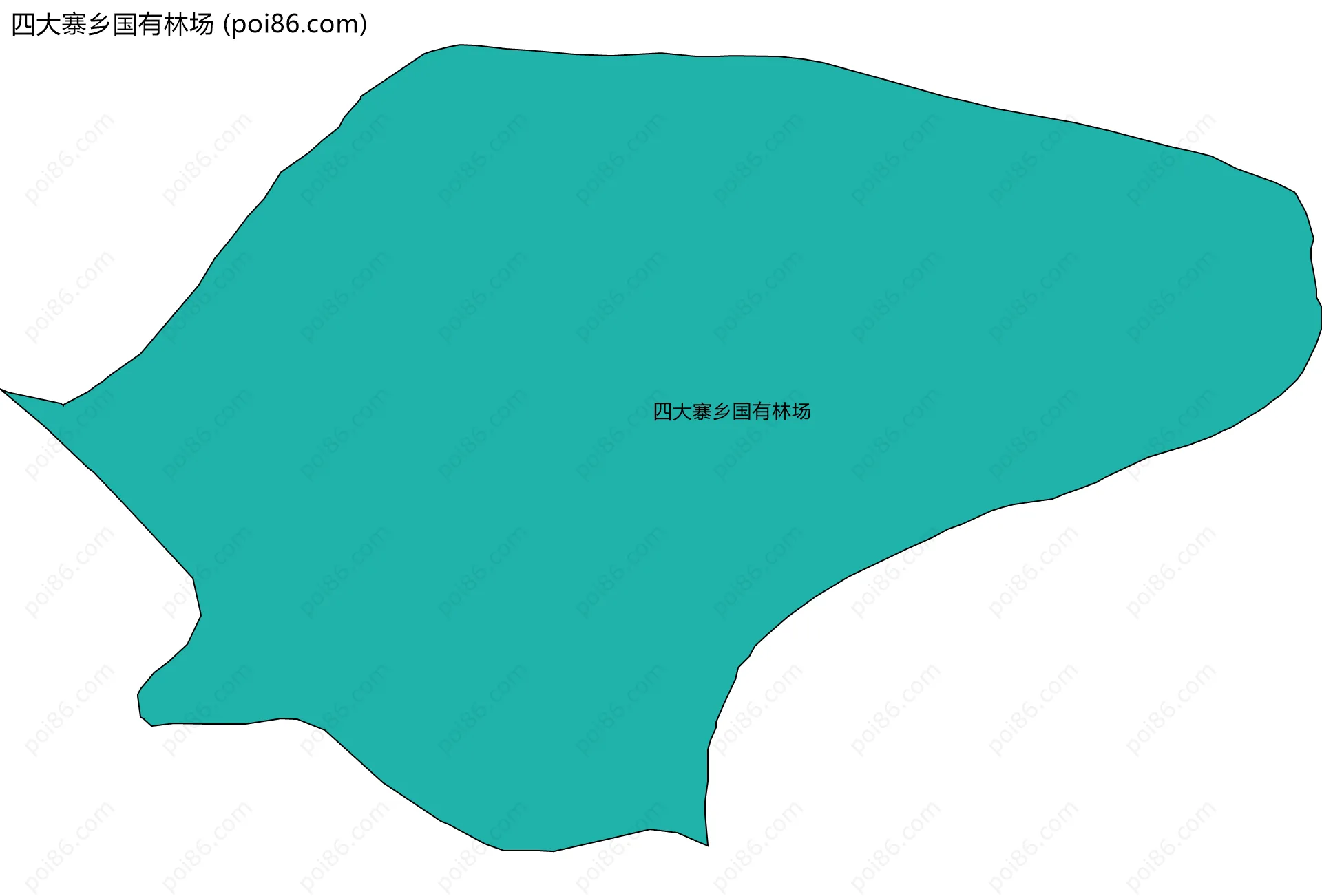 四大寨乡国有林场边界地图