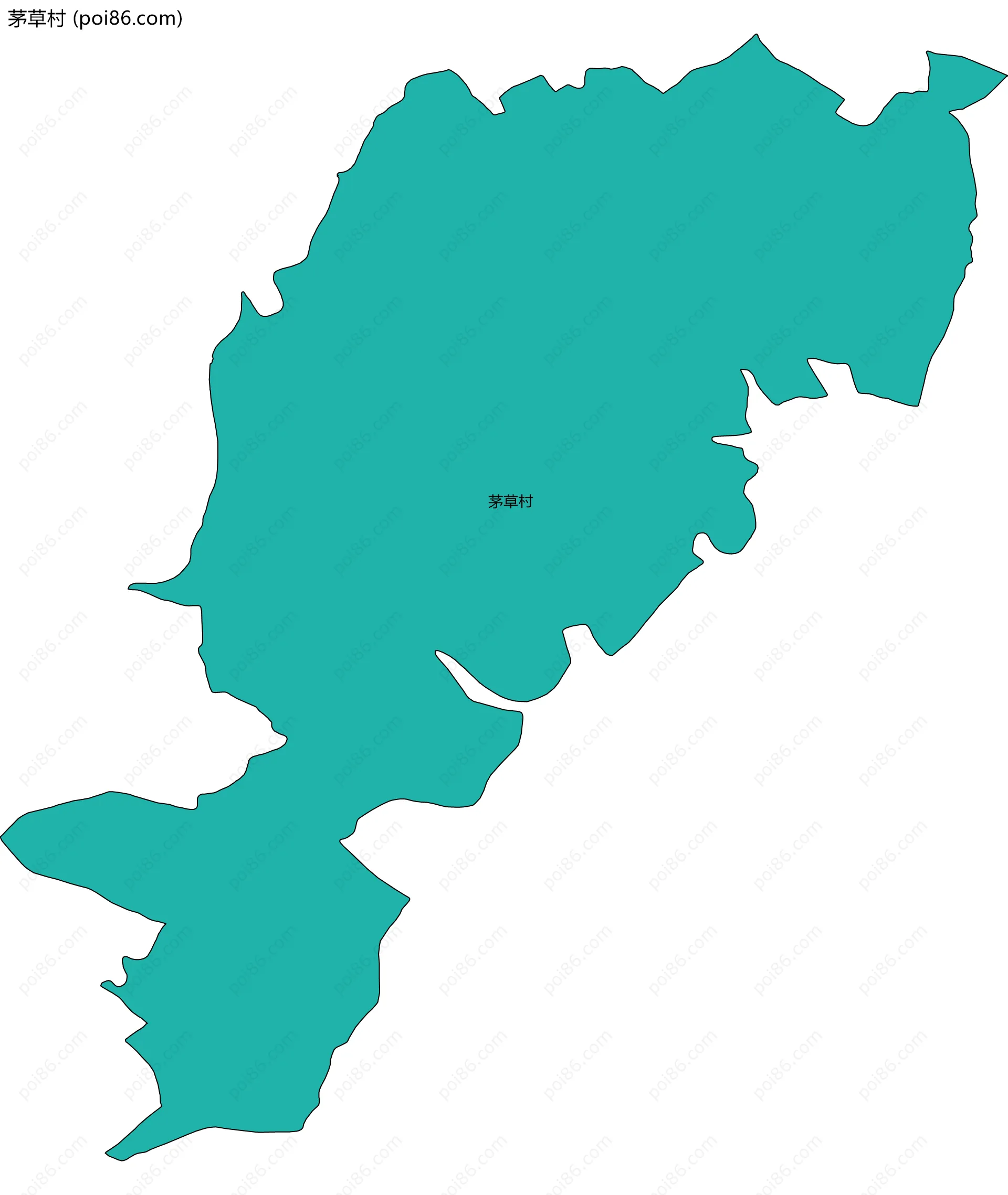 茅草村边界地图