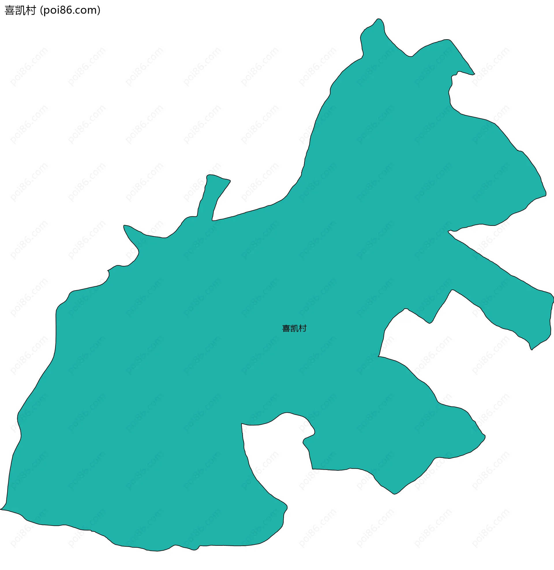 喜凯村边界地图