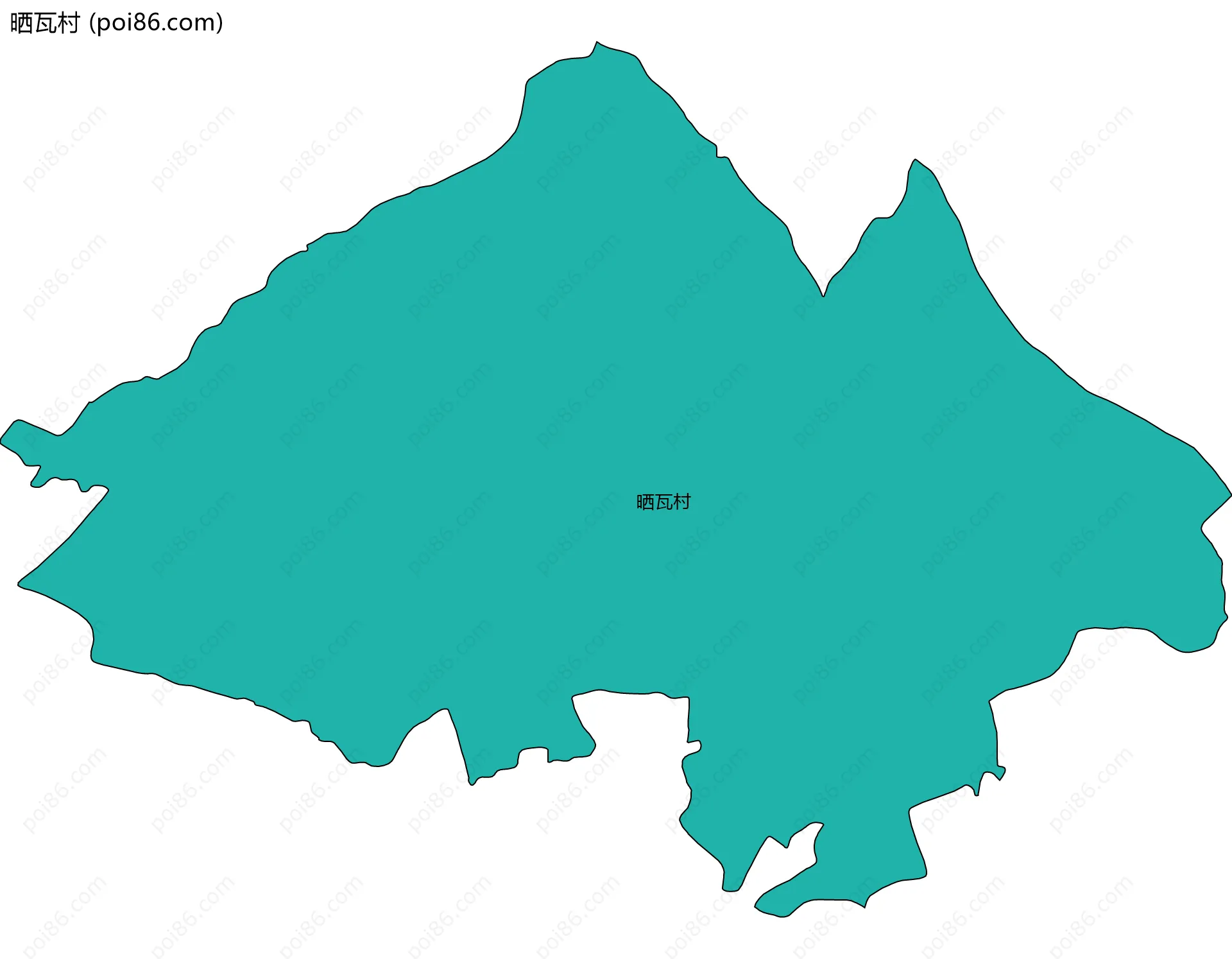 晒瓦村边界地图