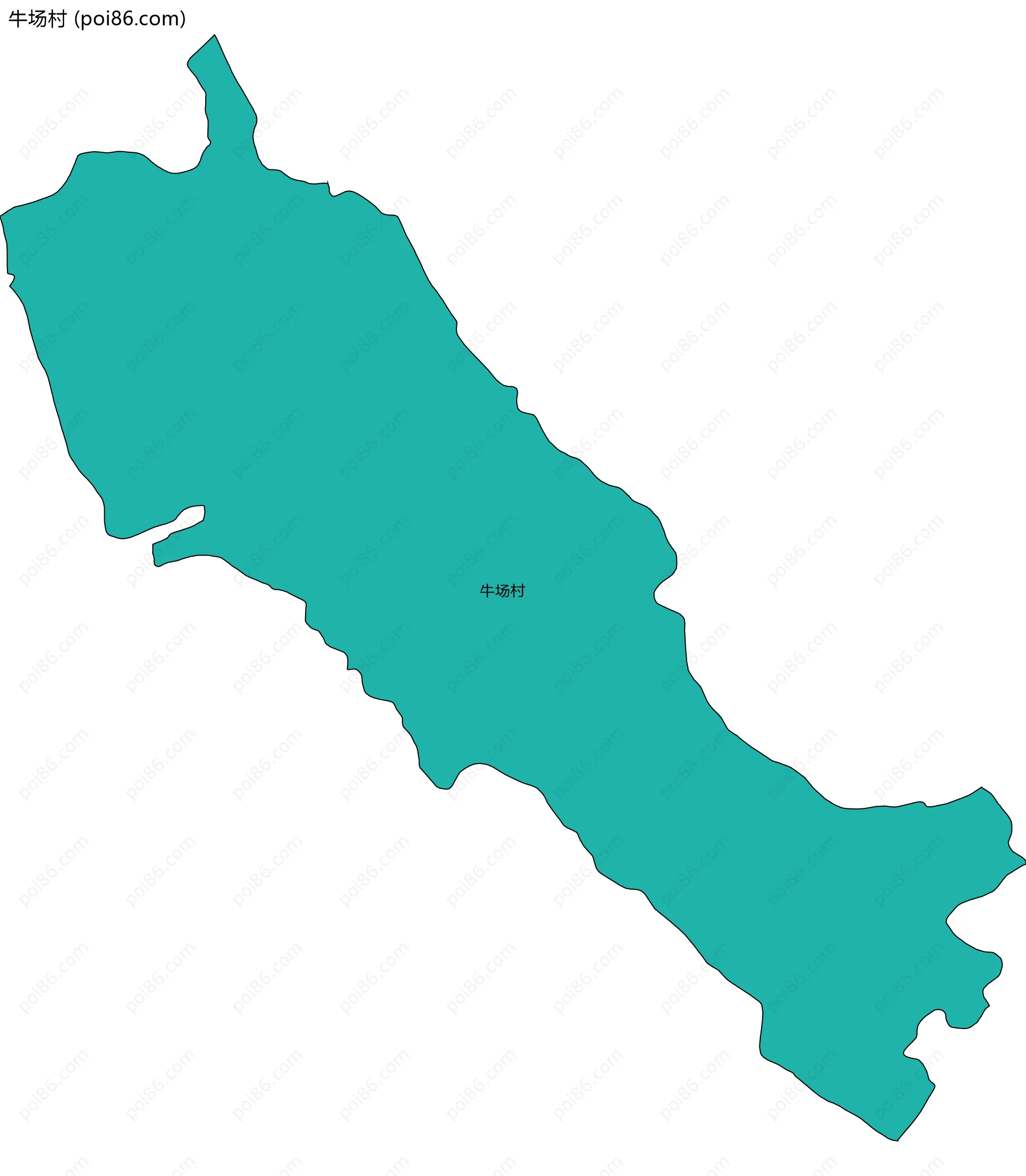 牛场村边界地图