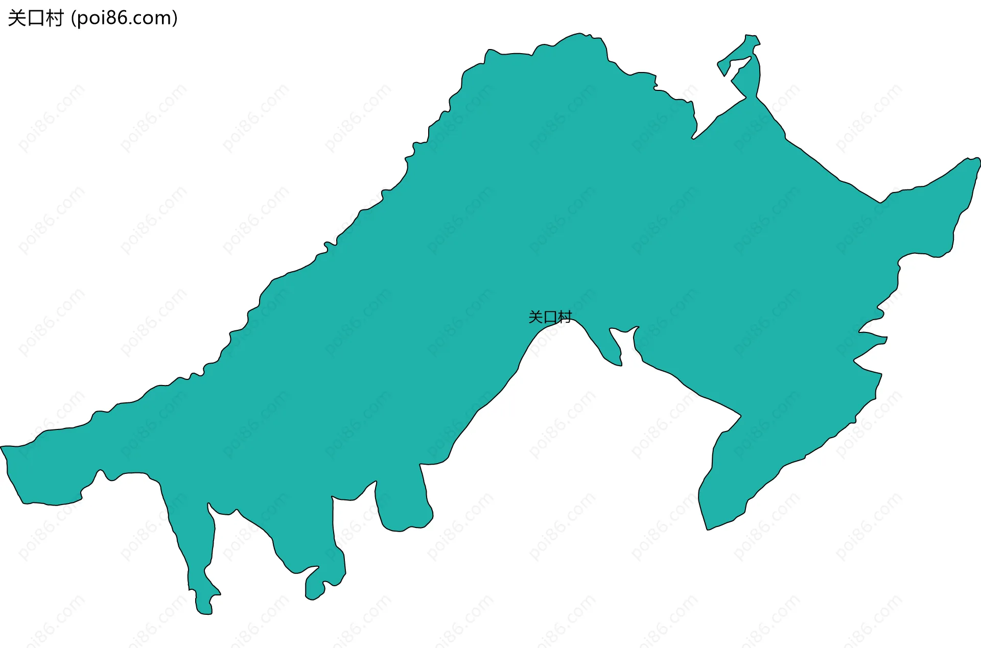 关口村边界地图