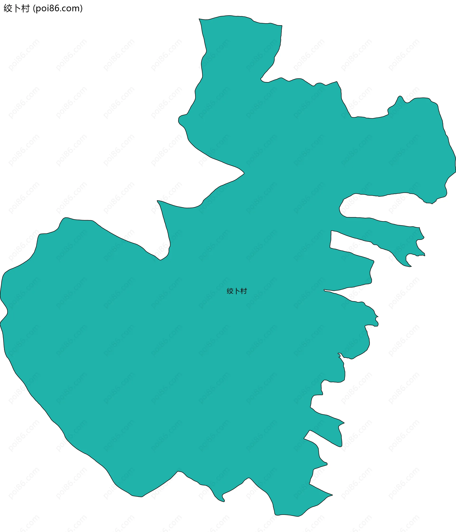 绞卜村边界地图