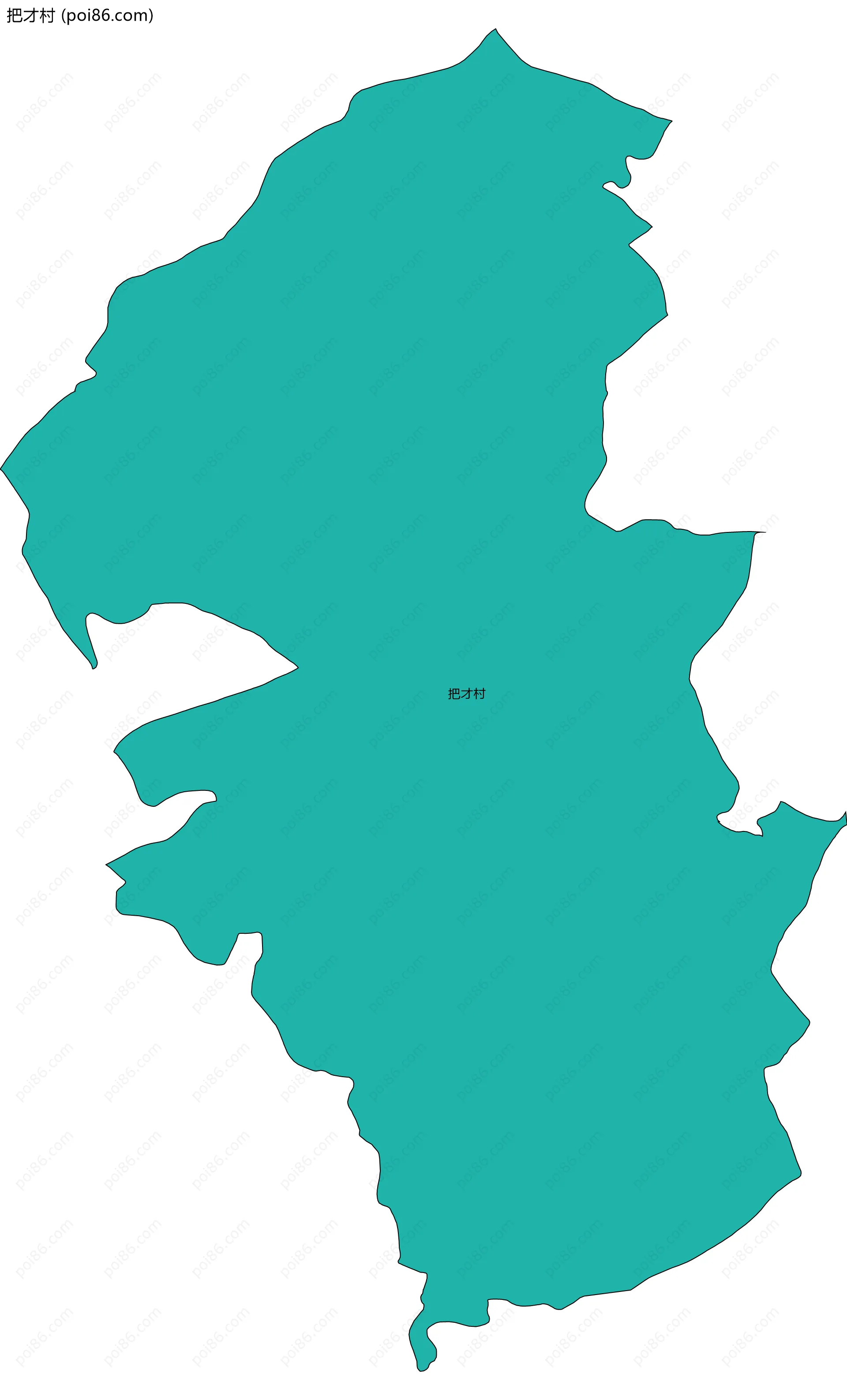 把才村边界地图