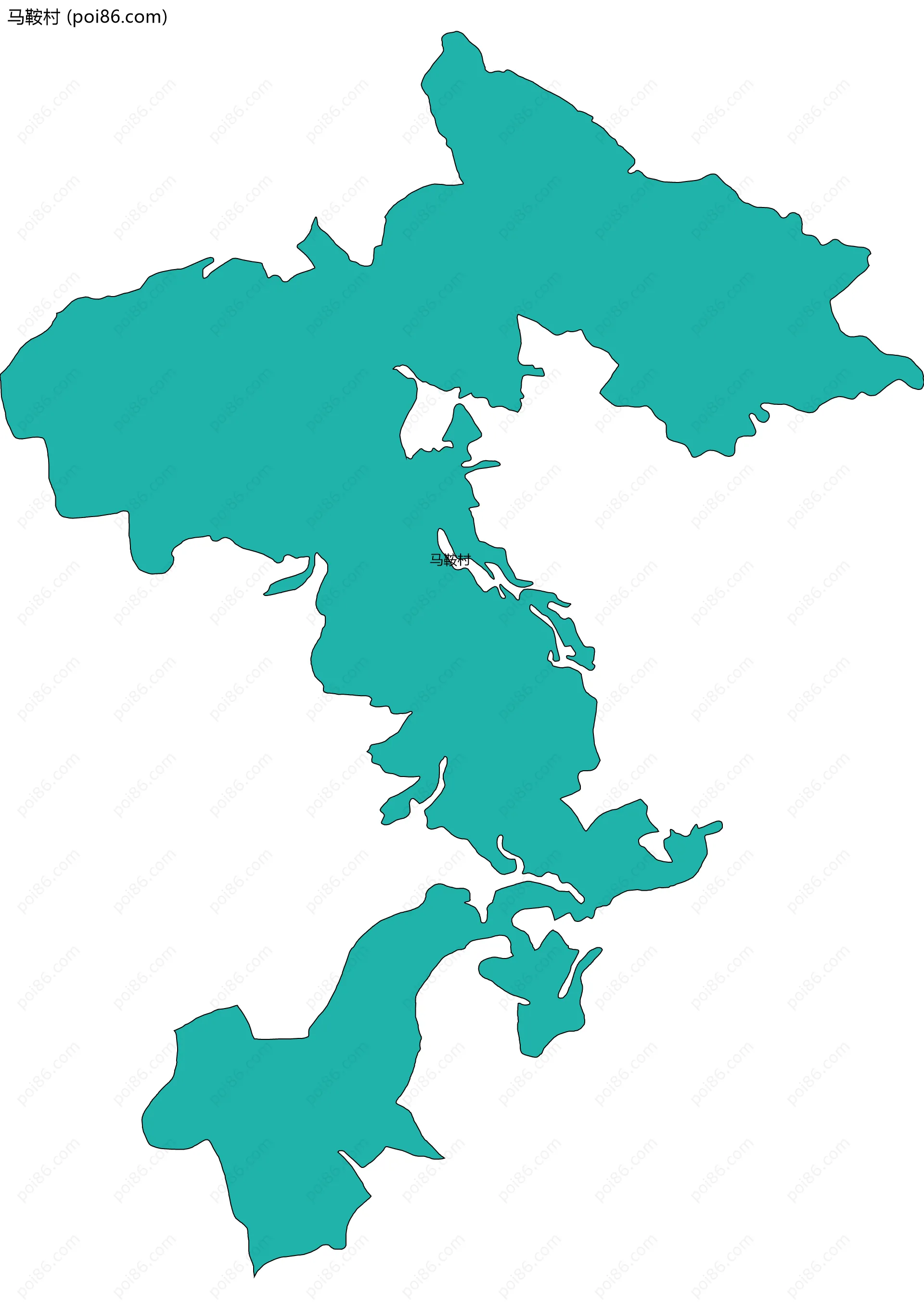 马鞍村边界地图