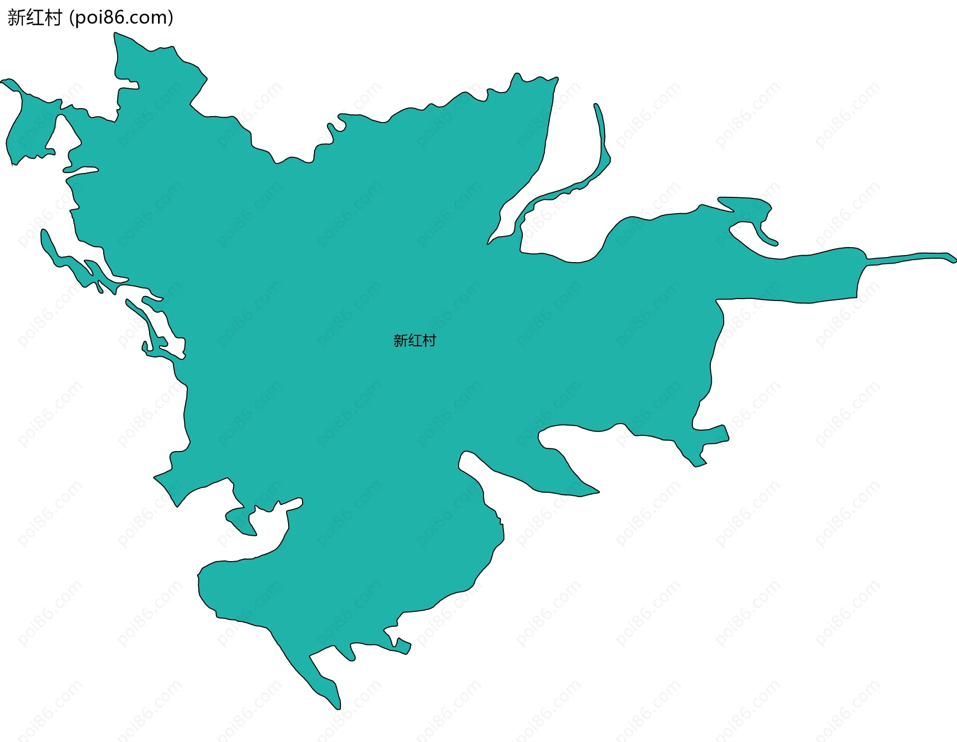 新红村边界地图