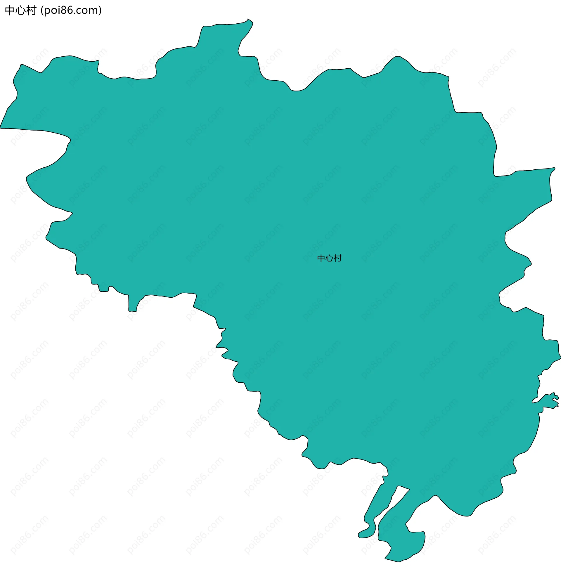 中心村边界地图