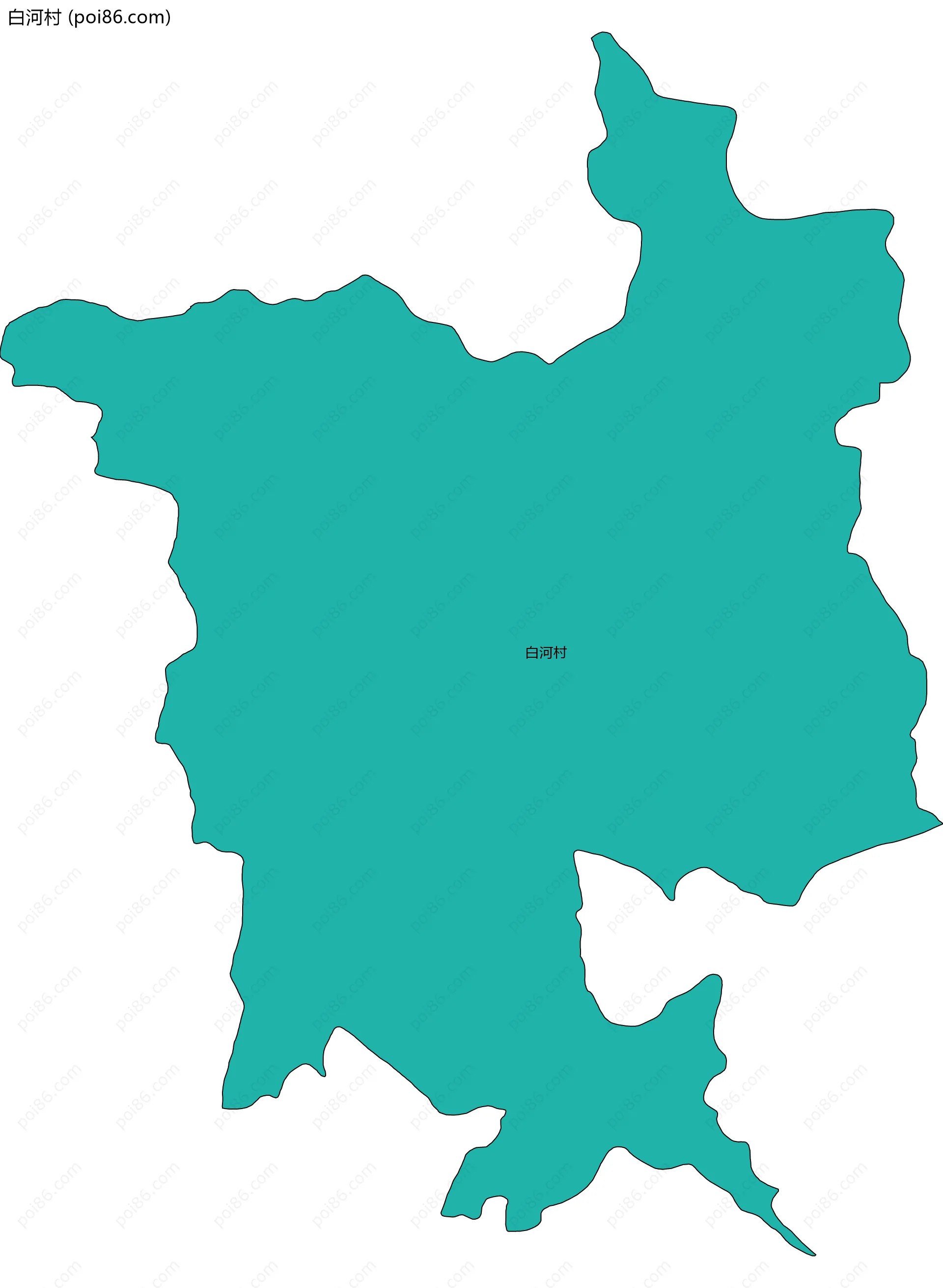 白河村边界地图