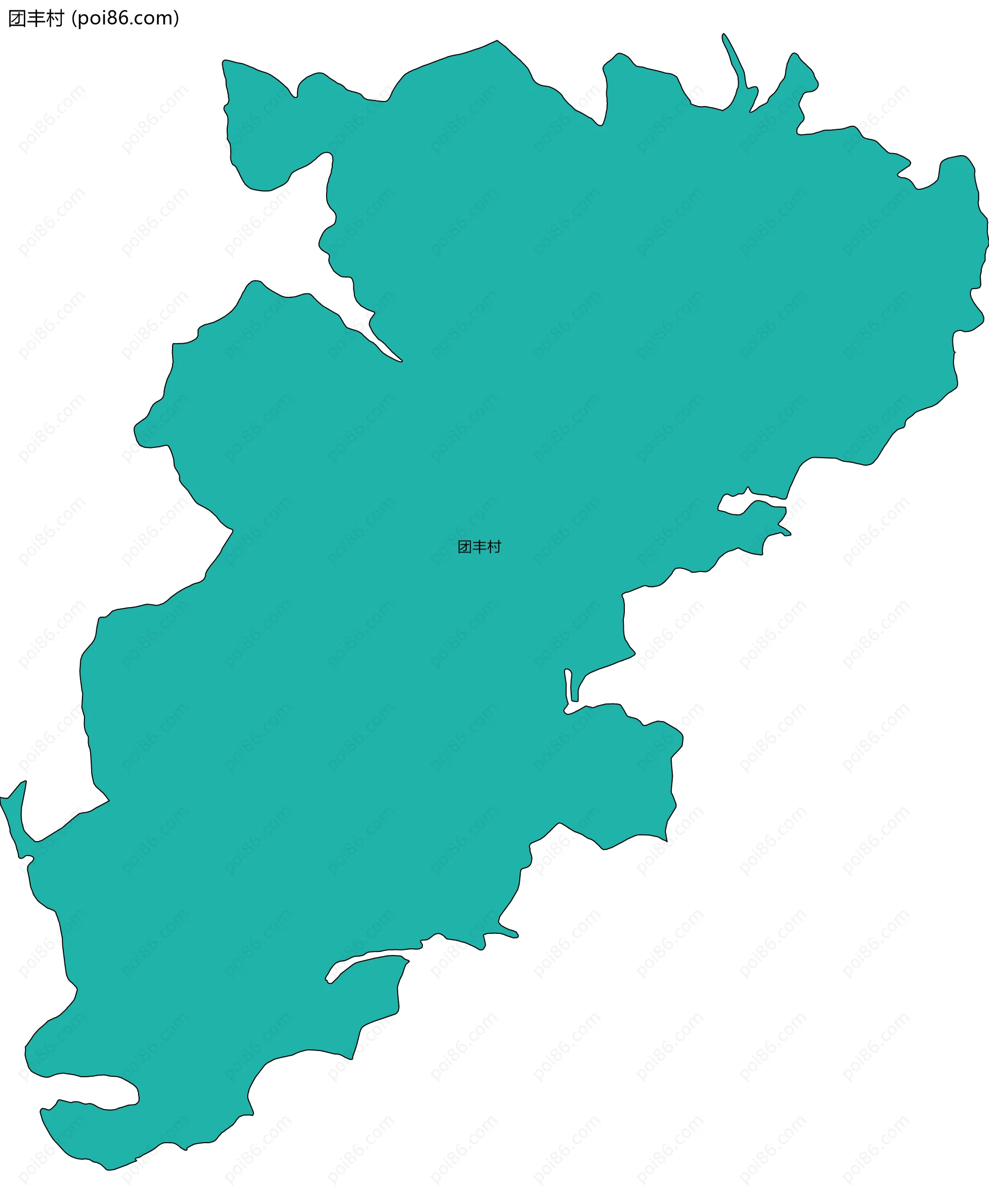 团丰村边界地图