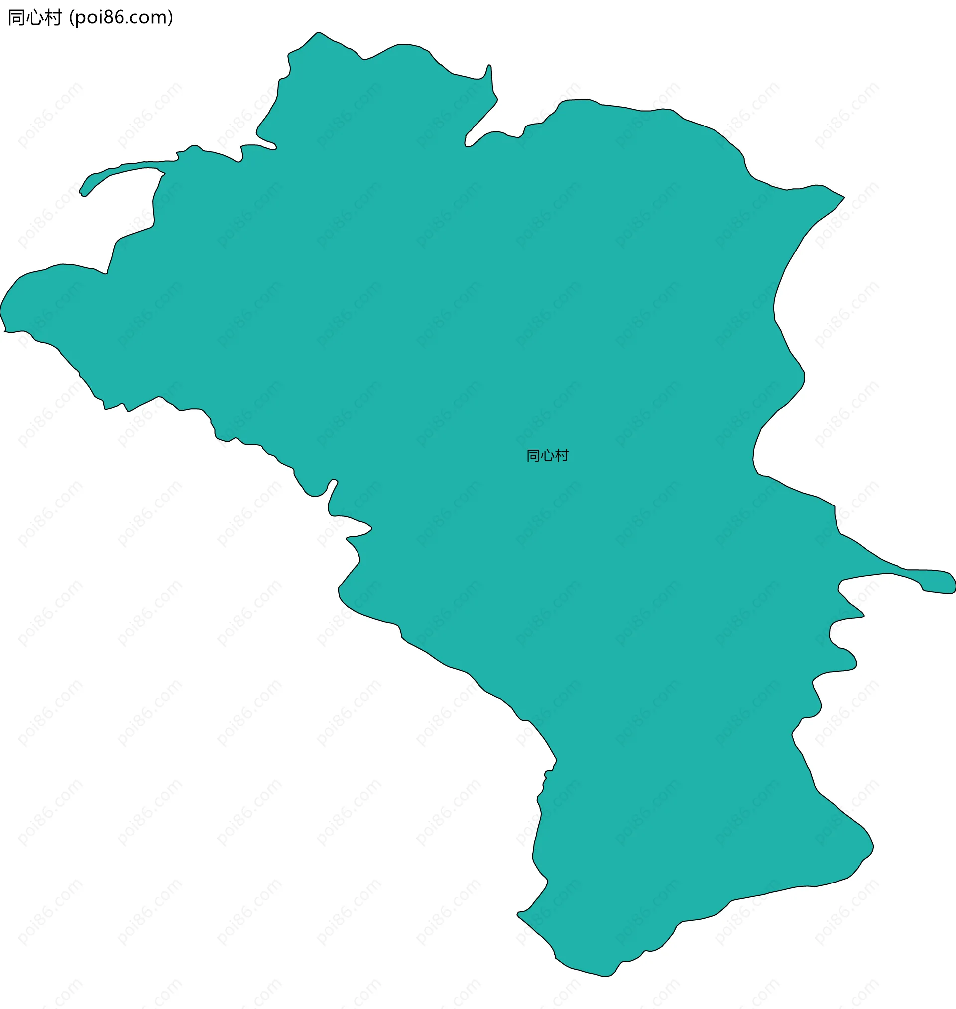 同心村边界地图